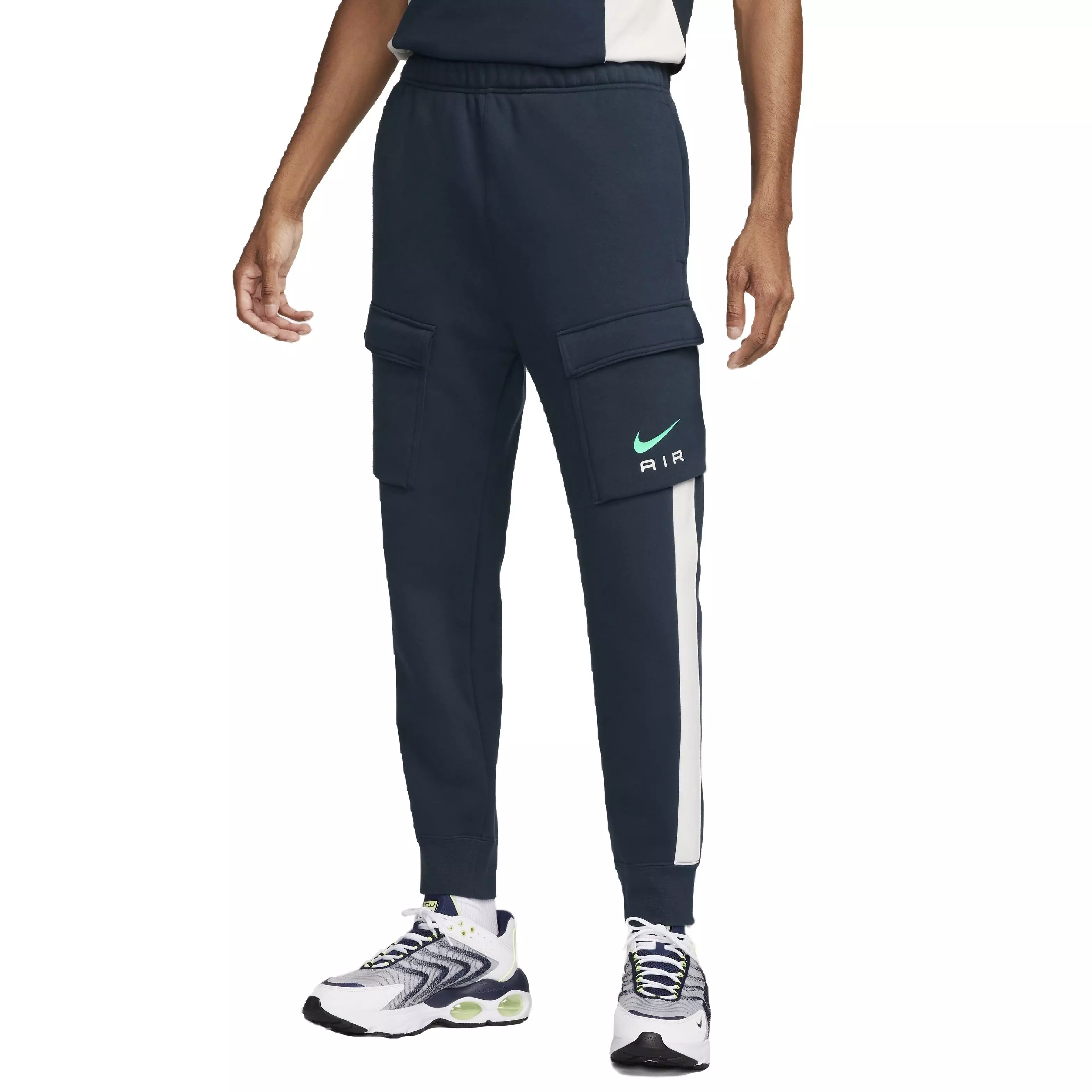 Nike Men's Air Sportswear SW Cargo Fleece Pants - BLUE