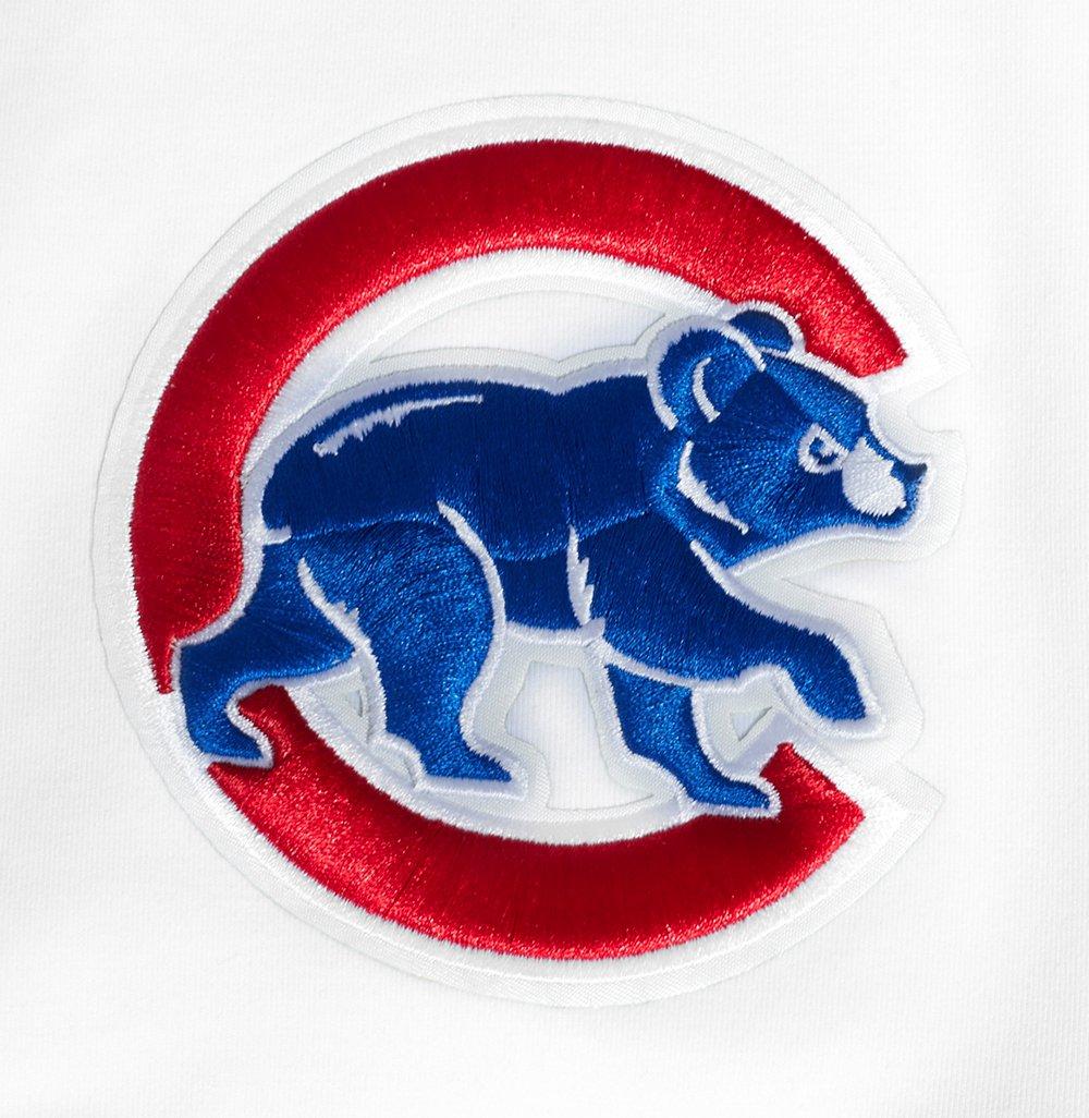 Pro Standard Men's MLB Chicago Cubs Classic Chenille Striped Sleeve Top - WHITE/RED Thumbnail View 6