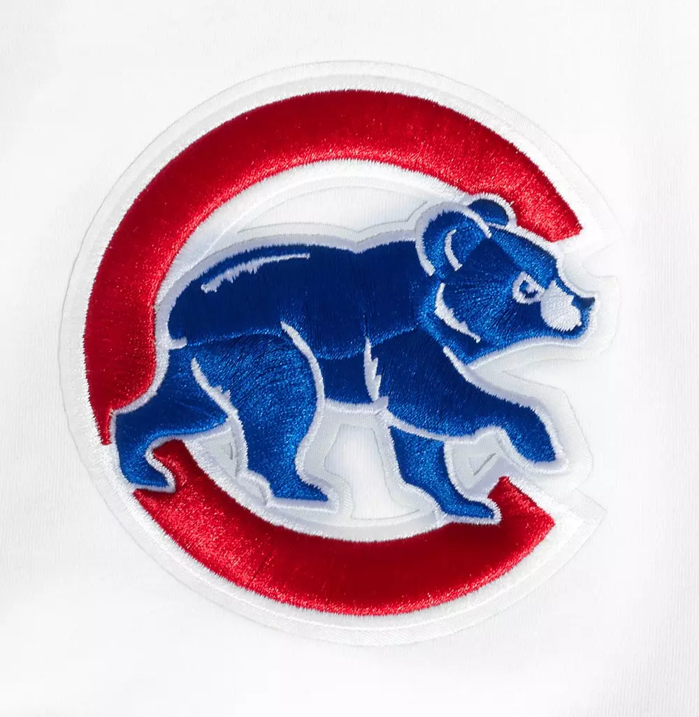 Pro Standard Men's MLB Chicago Cubs Classic Chenille Striped Sleeve Top - WHITE/RED