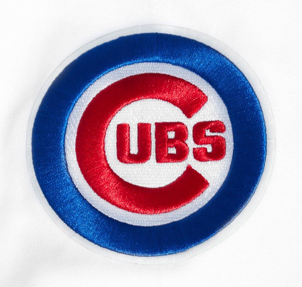 Pro Standard Men's MLB Chicago Cubs Classic Chenille Striped Sleeve Top - WHITE/RED Thumbnail View 7