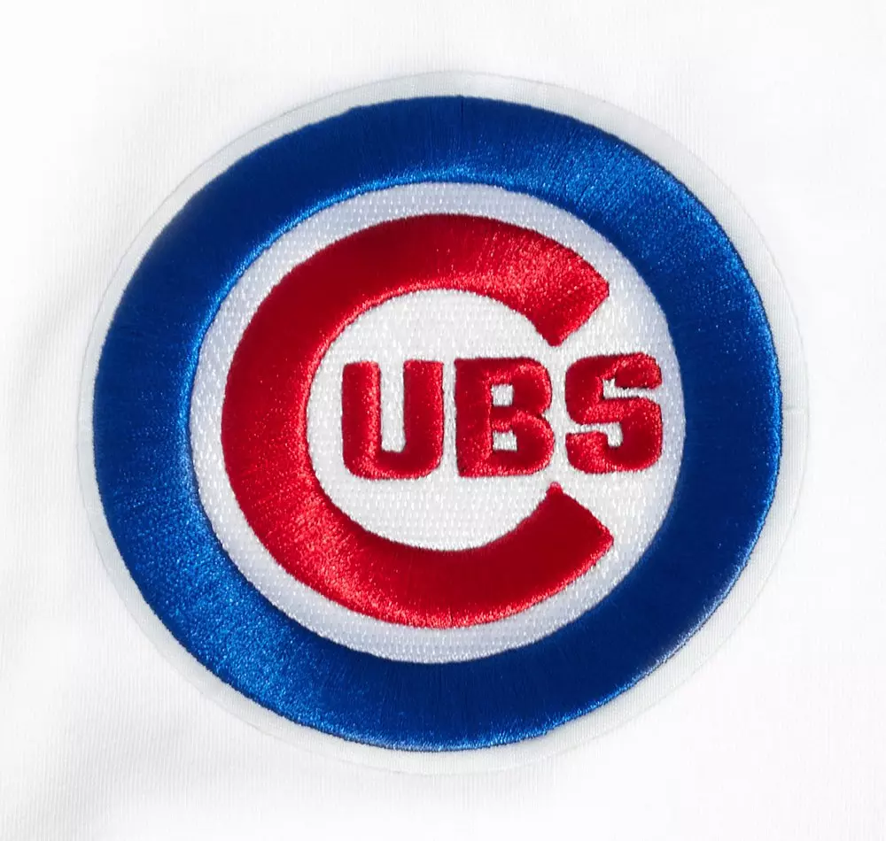 Pro Standard Men's MLB Chicago Cubs Classic Chenille Striped Sleeve Top - WHITE/RED