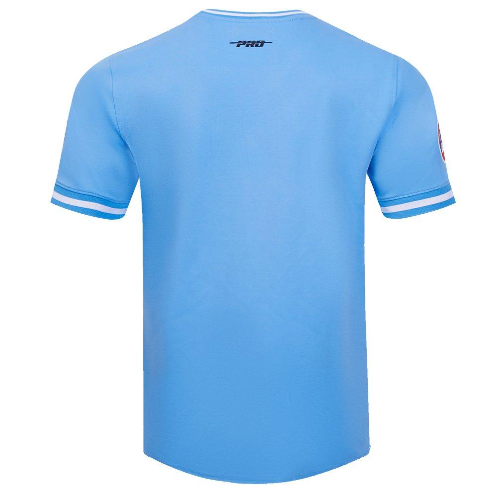 Pro Standard Men's MLB Chicago Cubs Classic Chenille Striped Sleeve Top - BLUE Thumbnail View 2