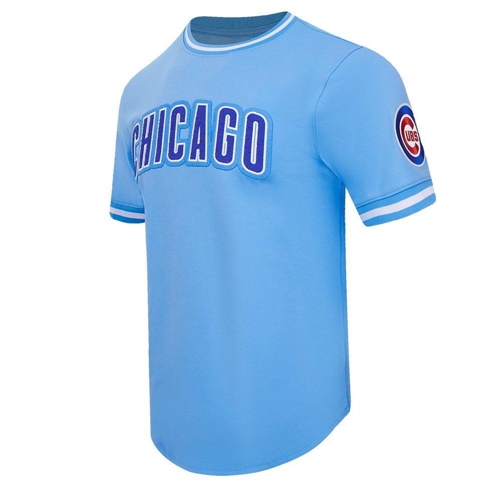 Pro Standard Men's MLB Chicago Cubs Classic Chenille Striped Sleeve Top - BLUE Thumbnail View 3