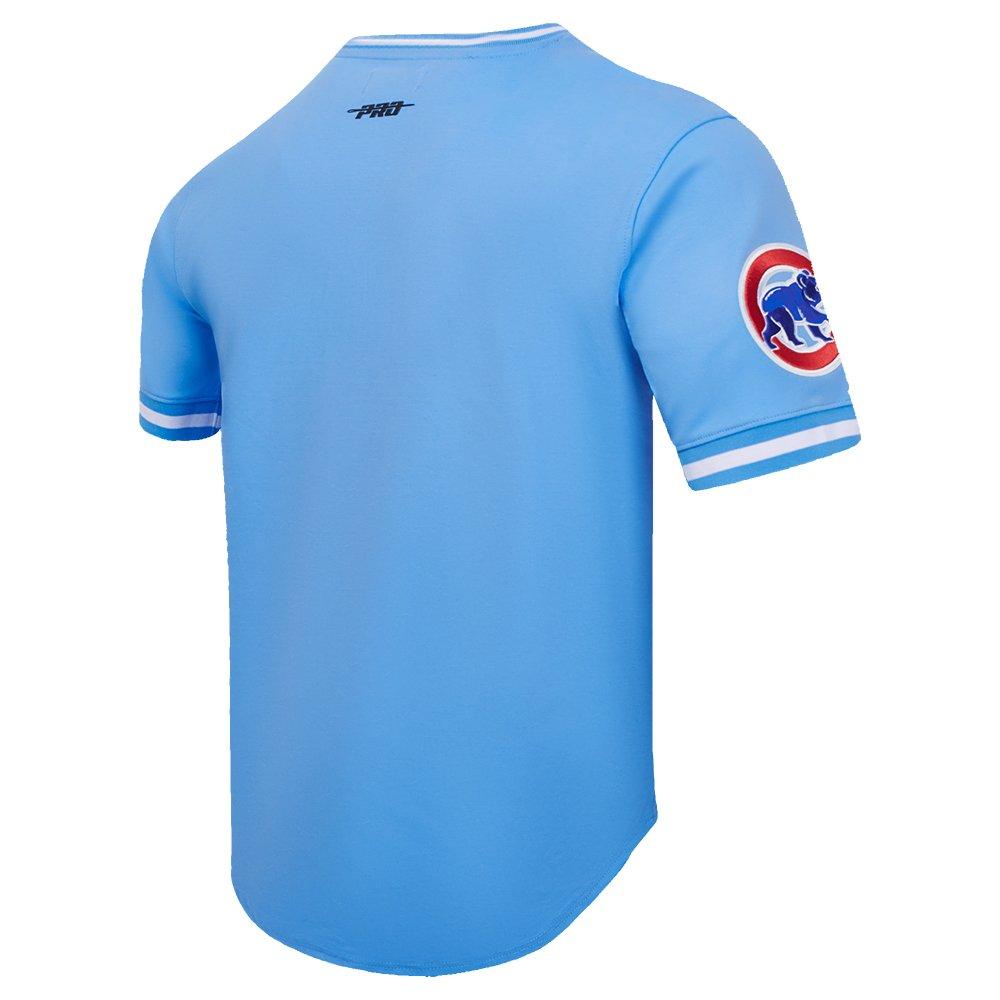 Pro Standard Men's MLB Chicago Cubs Classic Chenille Striped Sleeve Top - BLUE Thumbnail View 4