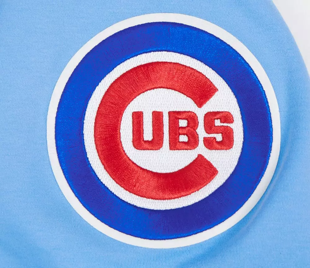 Pro Standard Men's MLB Chicago Cubs Classic Chenille Striped Sleeve Top - BLUE