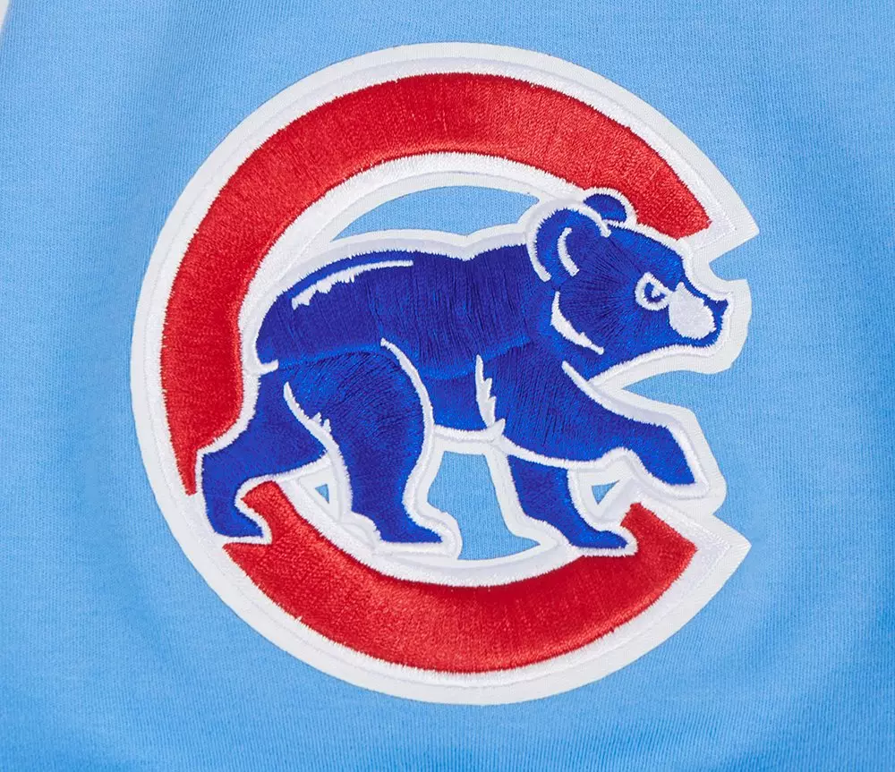 Pro Standard Men's MLB Chicago Cubs Classic Chenille Striped Sleeve Top - BLUE