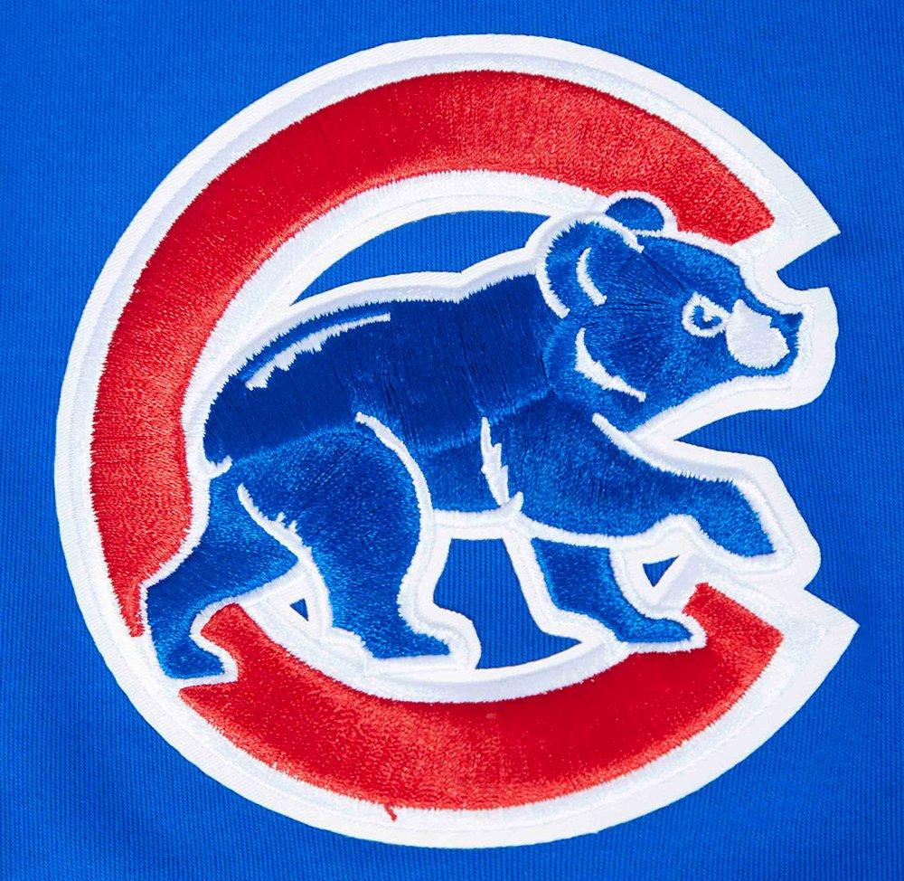 Pro Standard Men's MLB Chicago Cubs Classic Chenille Striped Sleeve Top - ROYAL/RED Thumbnail View 6