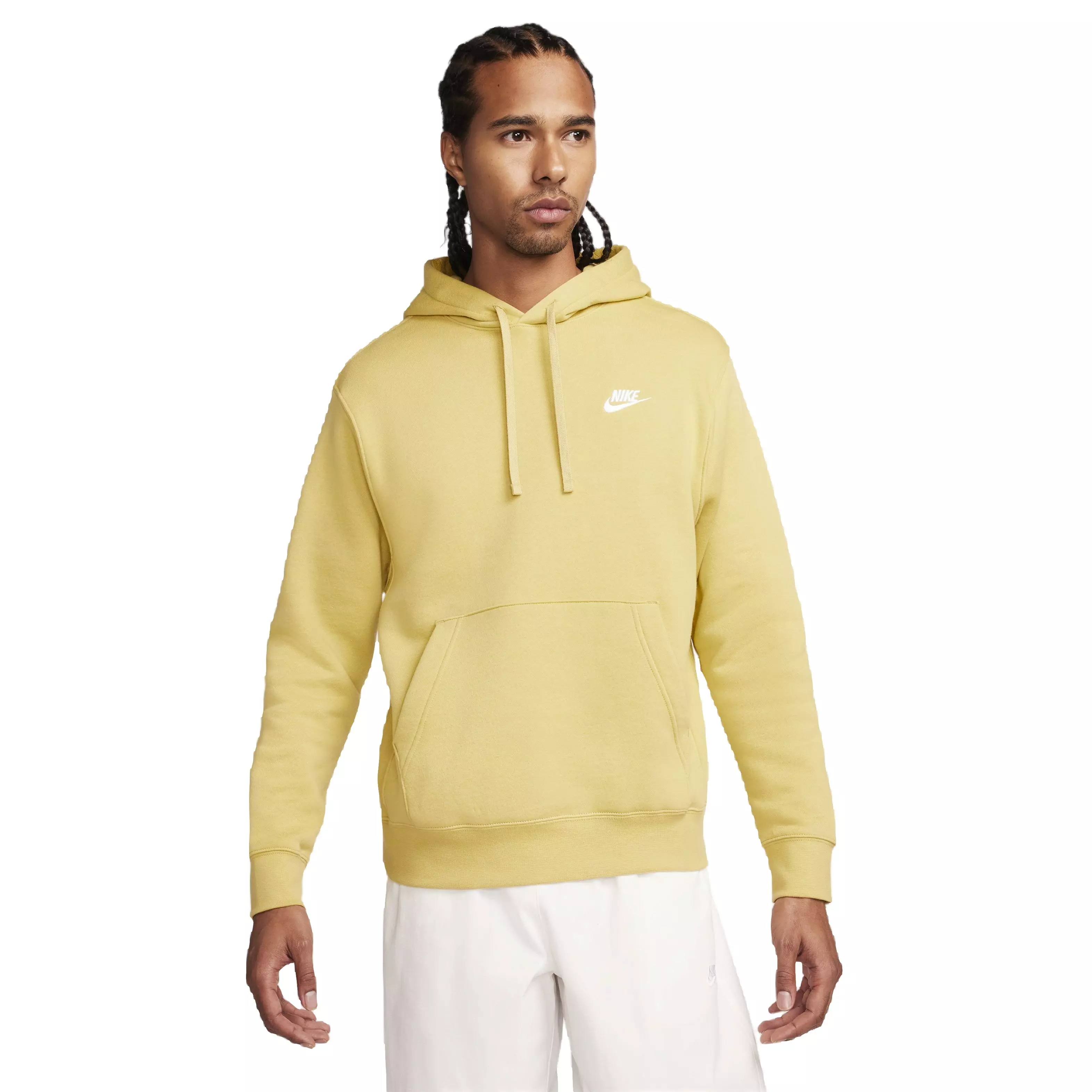 Nike Men's Sportswear Club Fleece Pullover Hoodie -Gold - GOLD