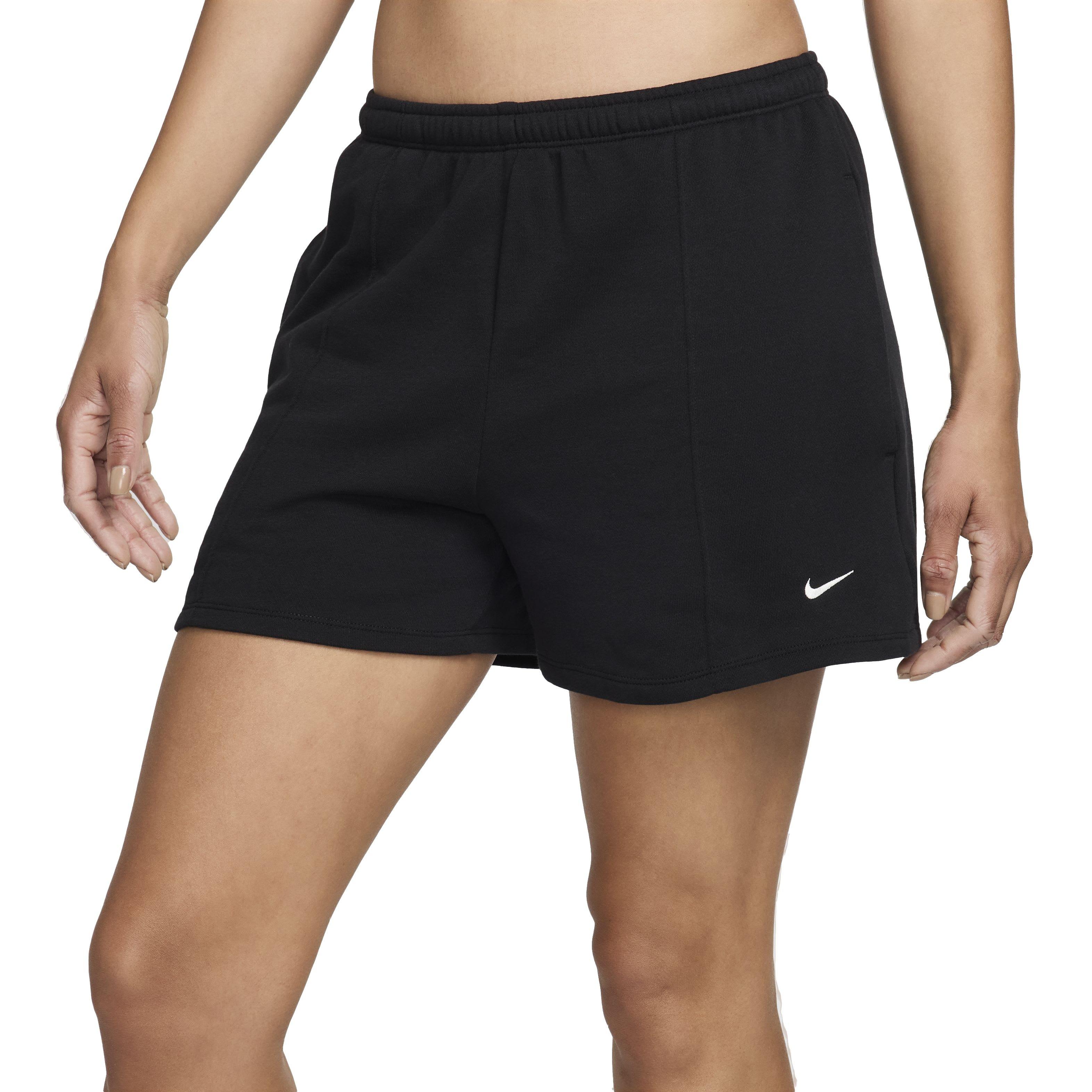 Nike Women's Sportswear Chill Terry Mid-Rise 4" French Terry Shorts - BLACK Thumbnail View 1