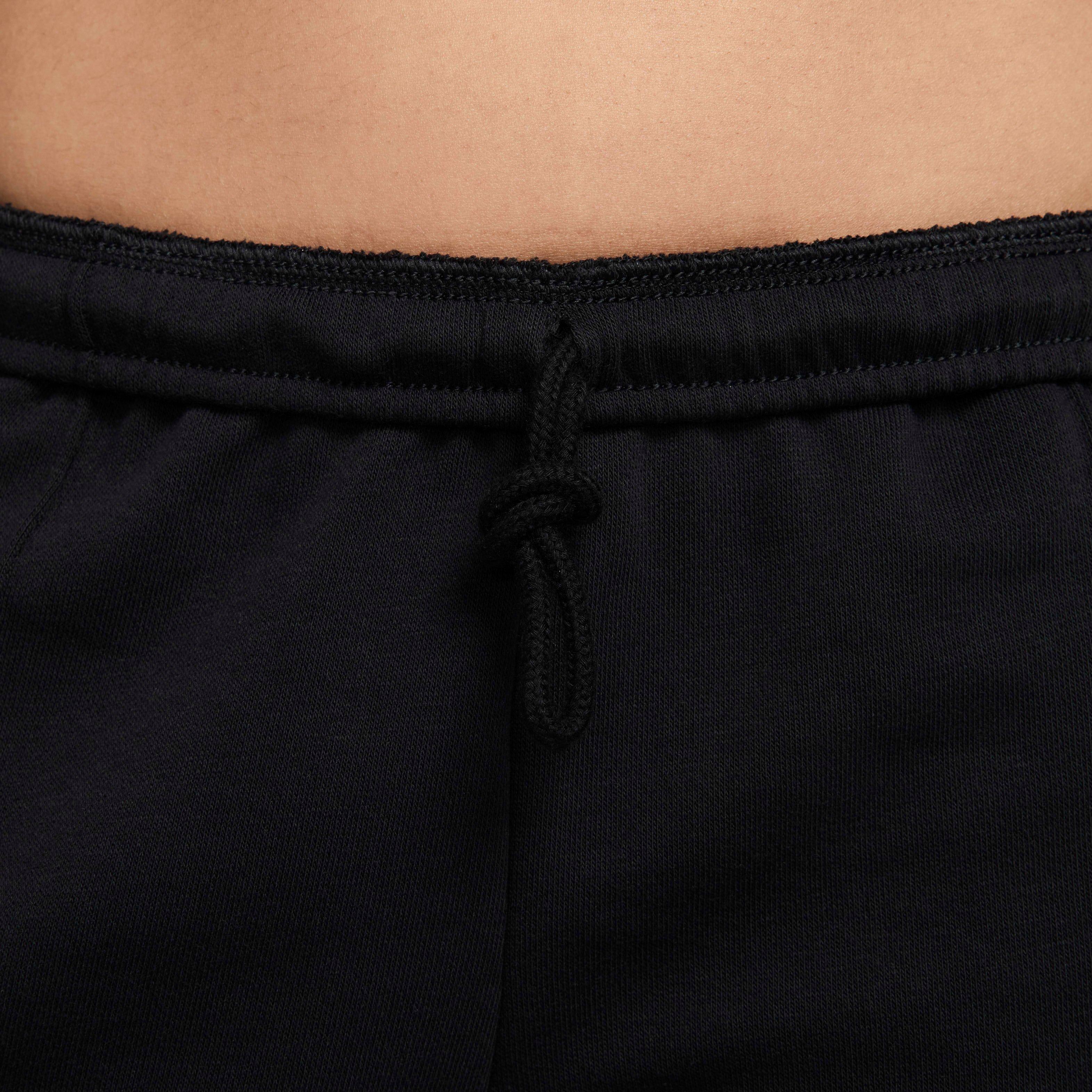 Nike Women's Sportswear Chill Terry Mid-Rise 4" French Terry Shorts - BLACK Thumbnail View 4