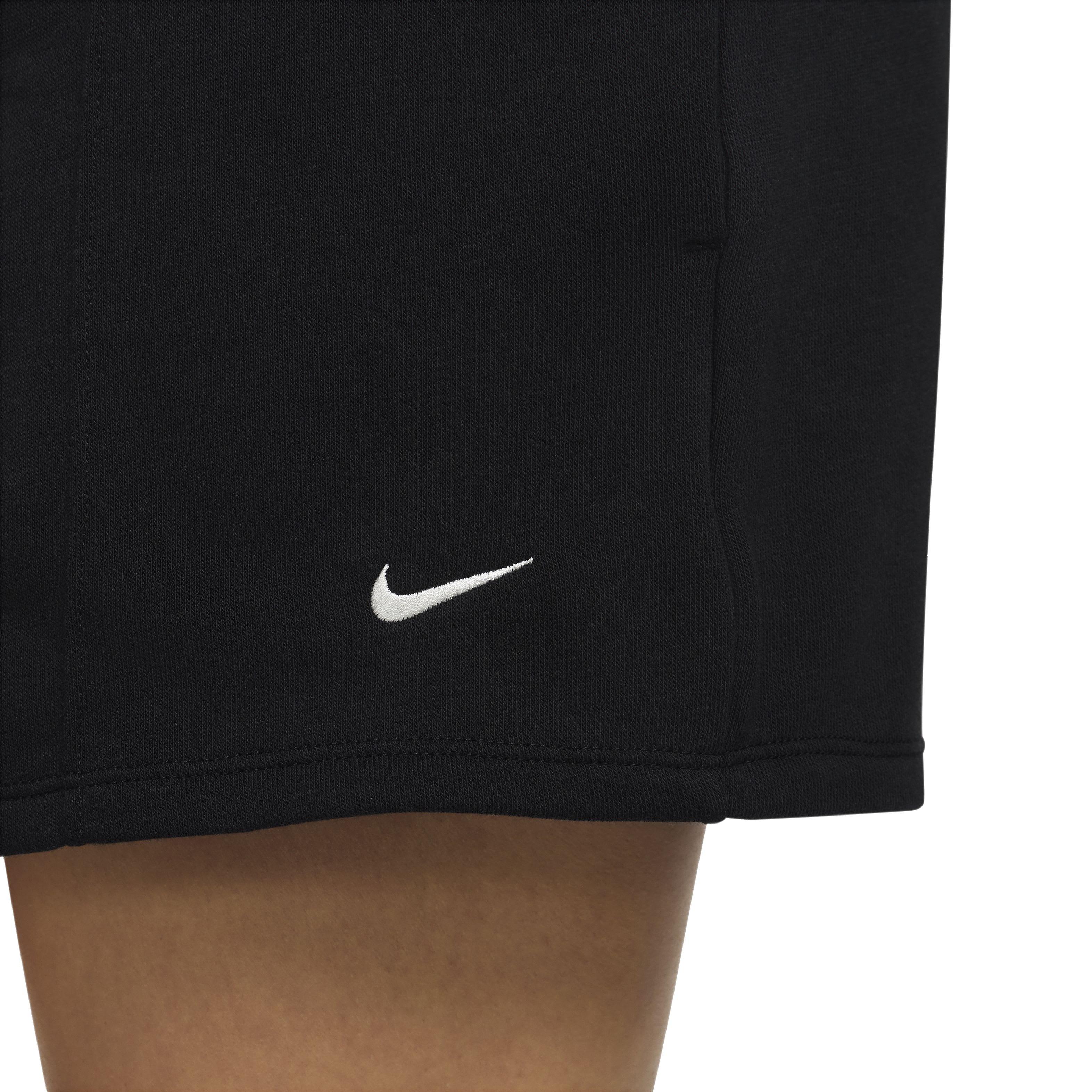 Nike Women's Sportswear Chill Terry Mid-Rise 4" French Terry Shorts - BLACK Thumbnail View 6