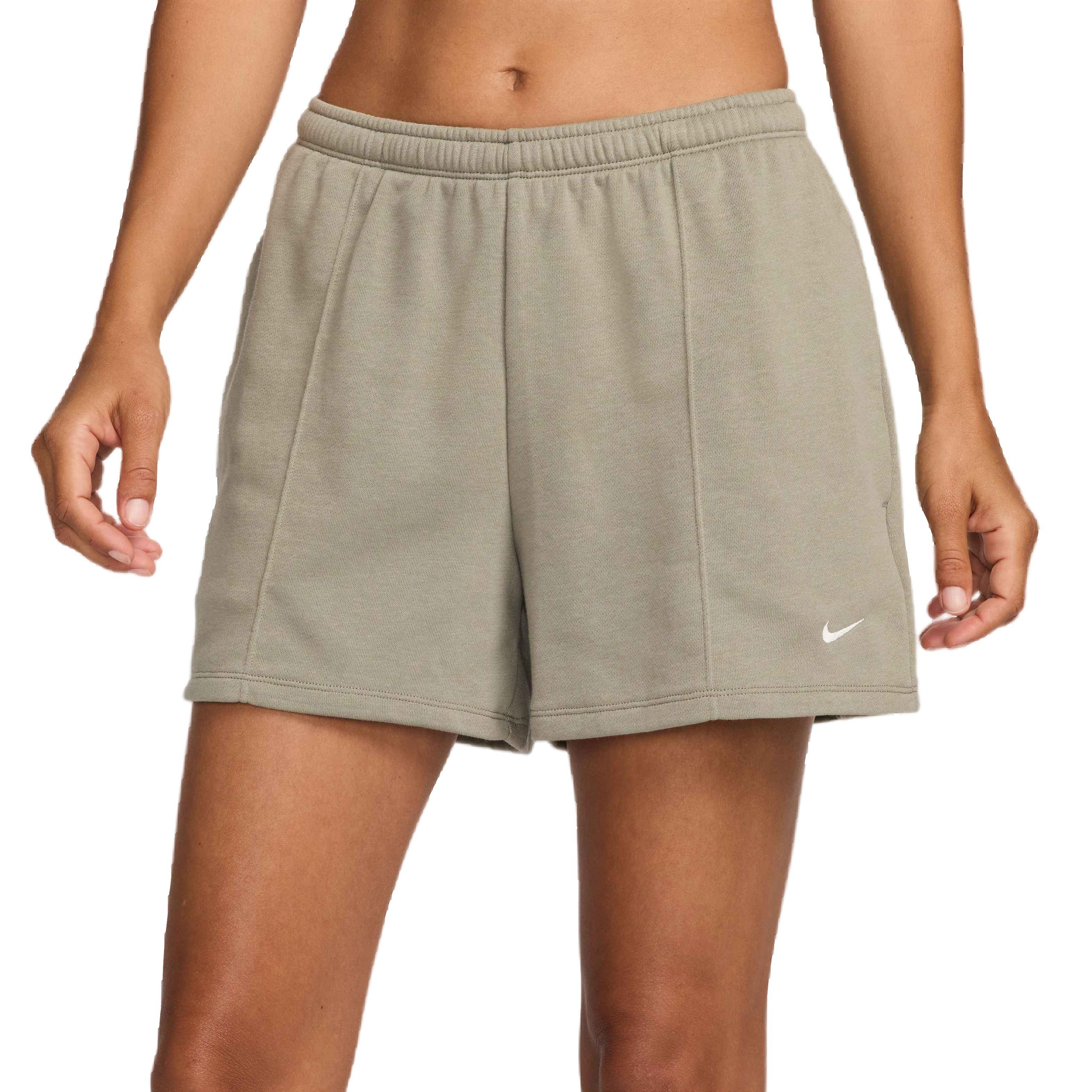 Nike Women's Sportswear Chill Terry Mid-Rise 4" French Terry Shorts - LT ARMY GREEN Thumbnail View 1