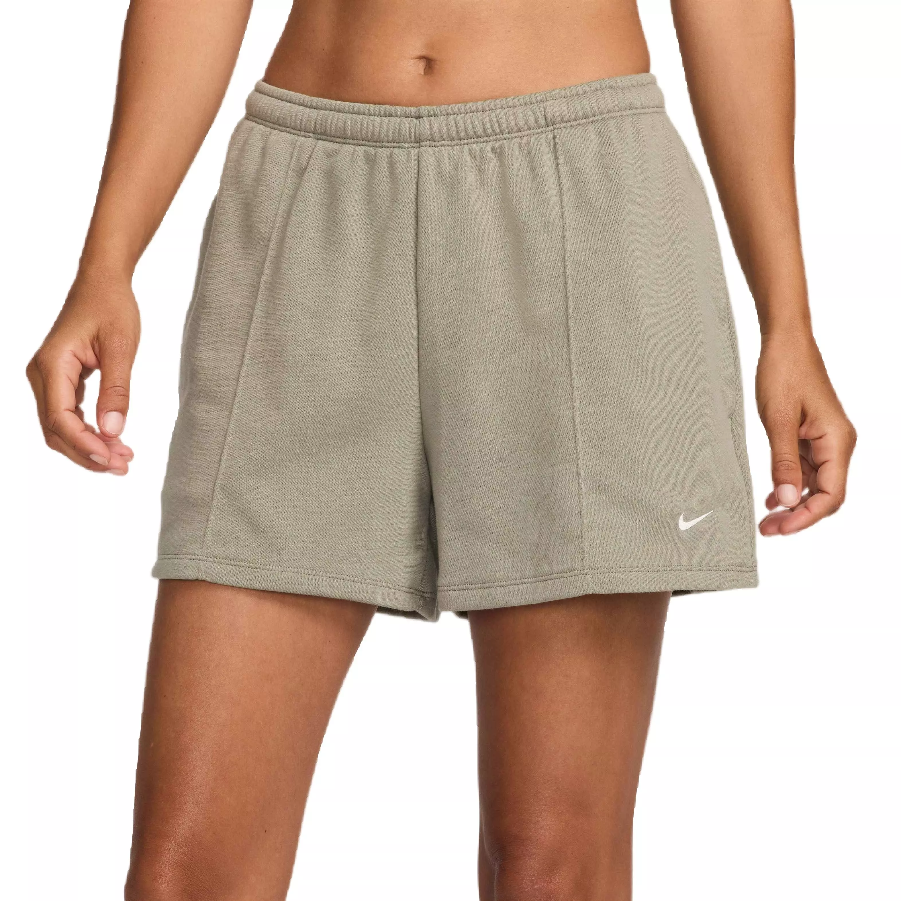 Nike Women's Sportswear Chill Terry Mid-Rise 4" French Terry Shorts - LT ARMY GREEN