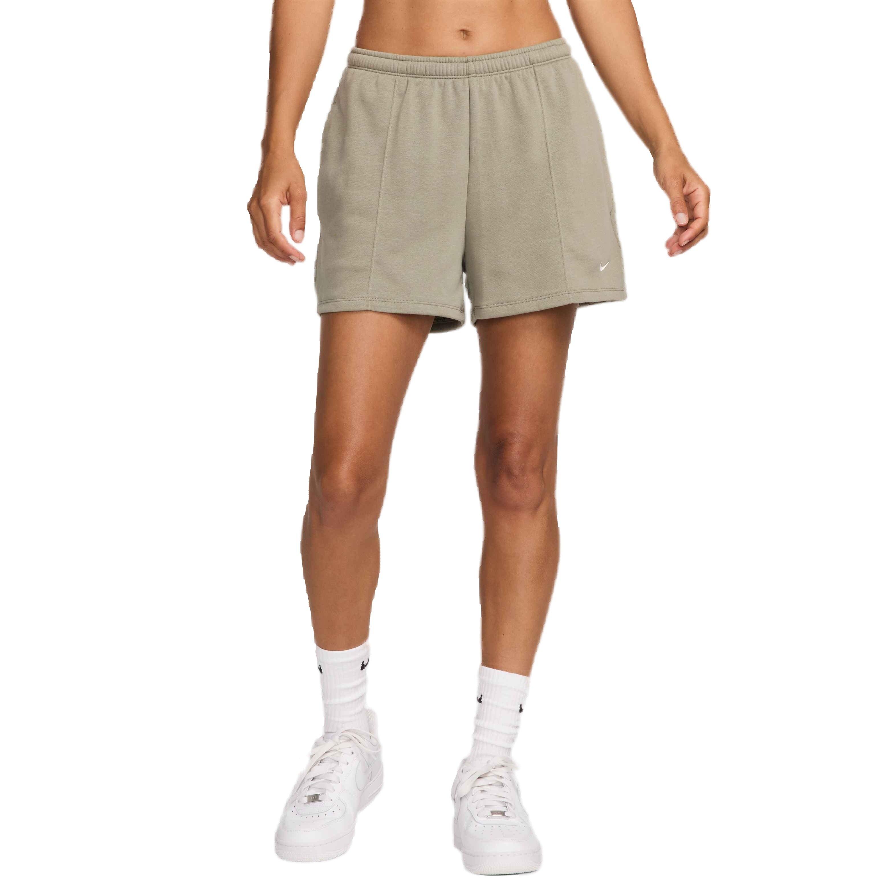 Nike Women's Sportswear Chill Terry Mid-Rise 4" French Terry Shorts - LT ARMY GREEN Thumbnail View 7