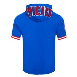 Pro Standard Men's MLB Chicago Cubs Classic Chenille Short Sleeve Pullover Hoodie