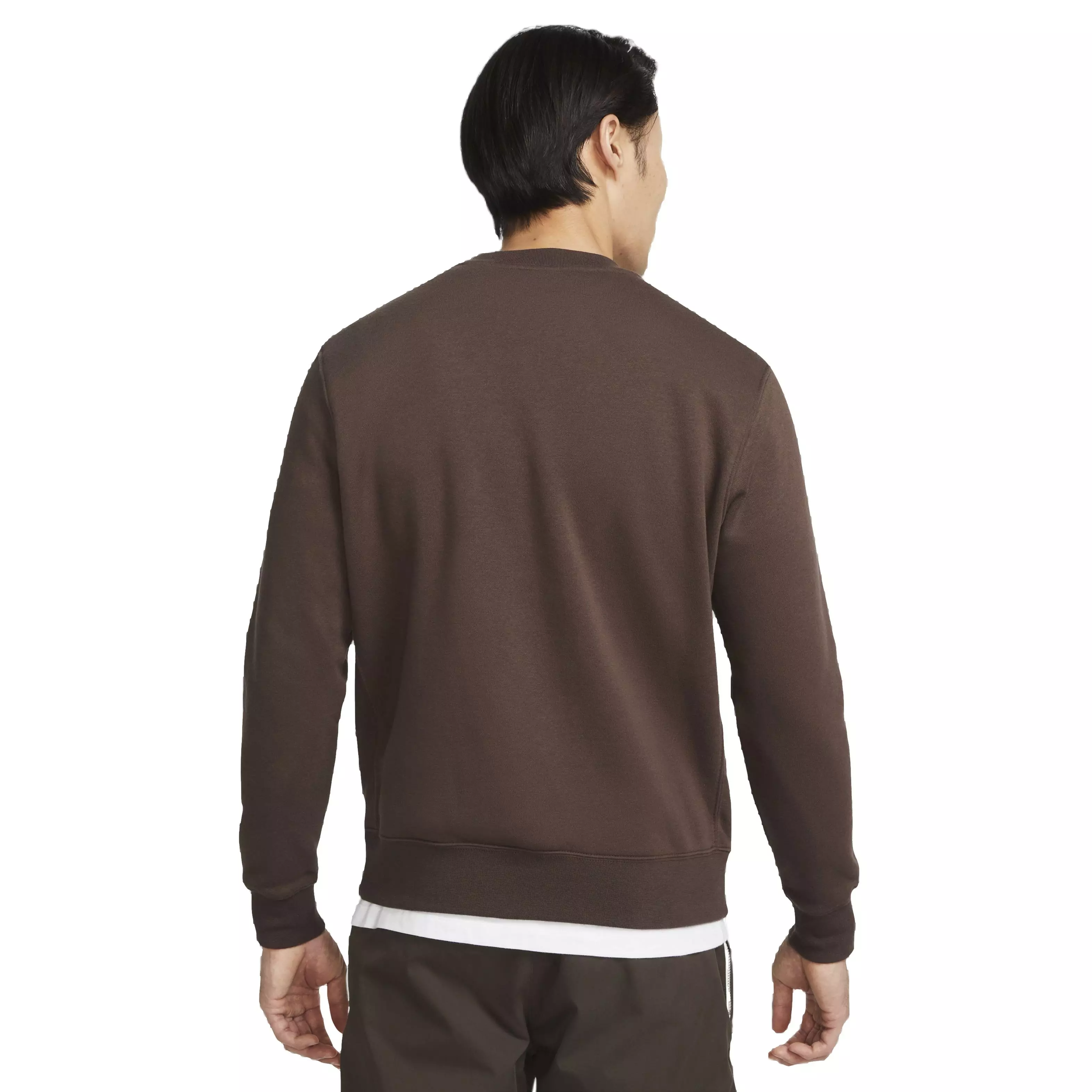 Nike Men's Sportswear Club Fleece BB Crew Sweatshirt - BROWN