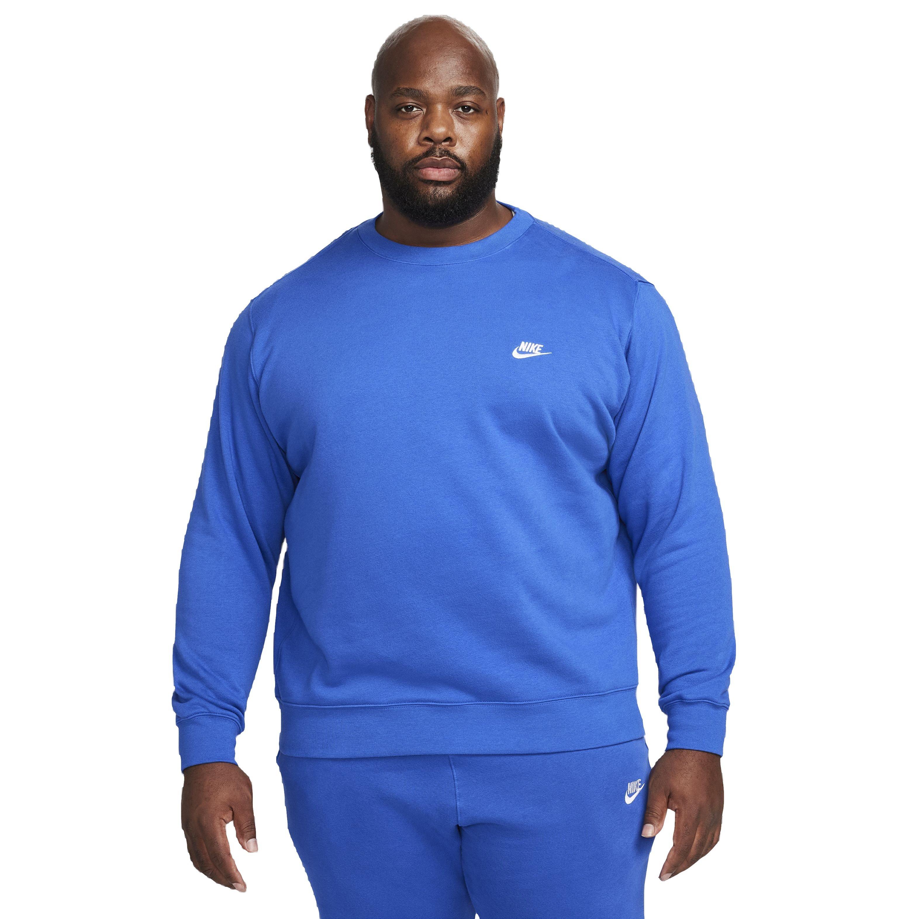 Nike Men's Sportswear Club Fleece BB Crew Sweatshirt - ROYAL Thumbnail View 6