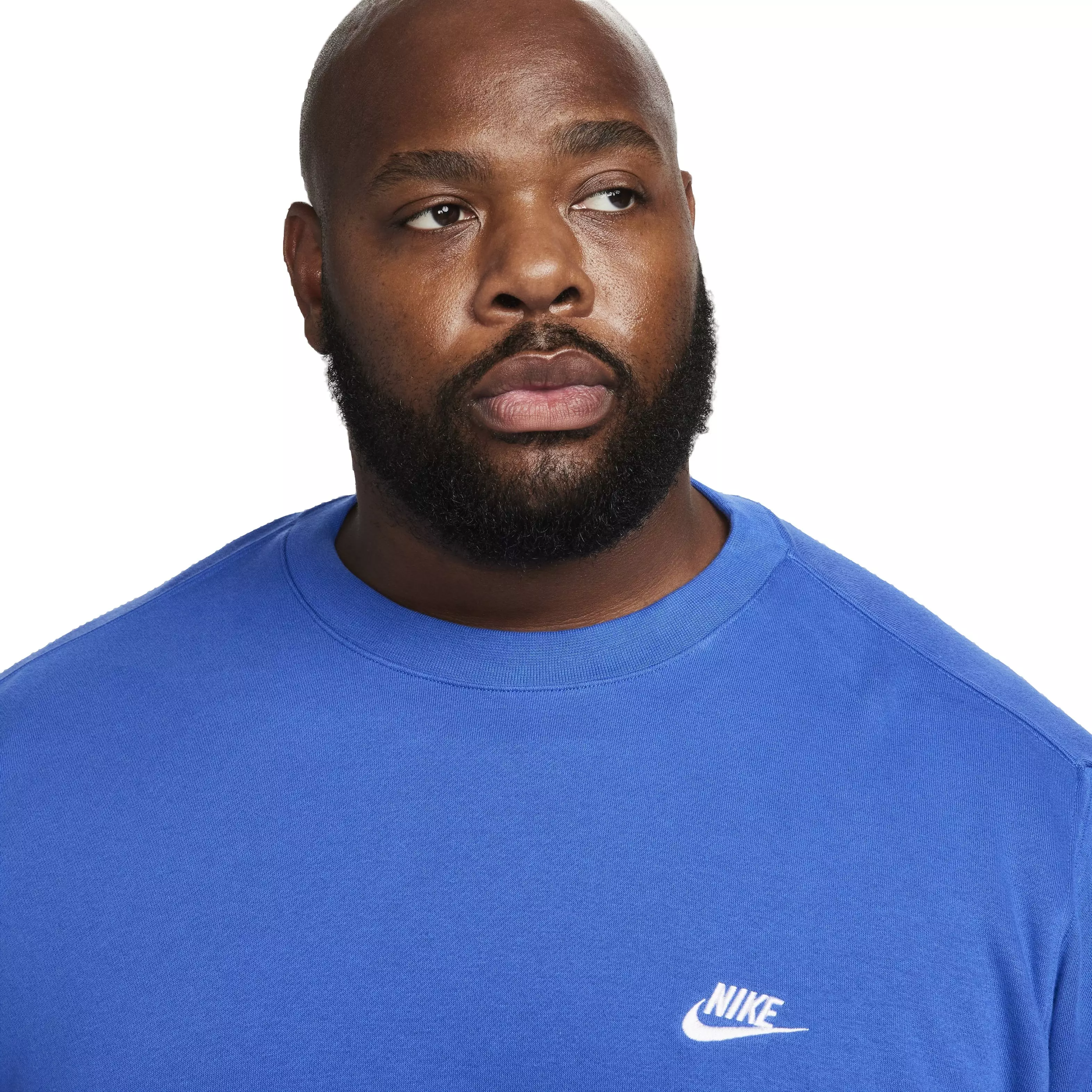 Nike Men's Sportswear Club Fleece BB Crew Sweatshirt - ROYAL