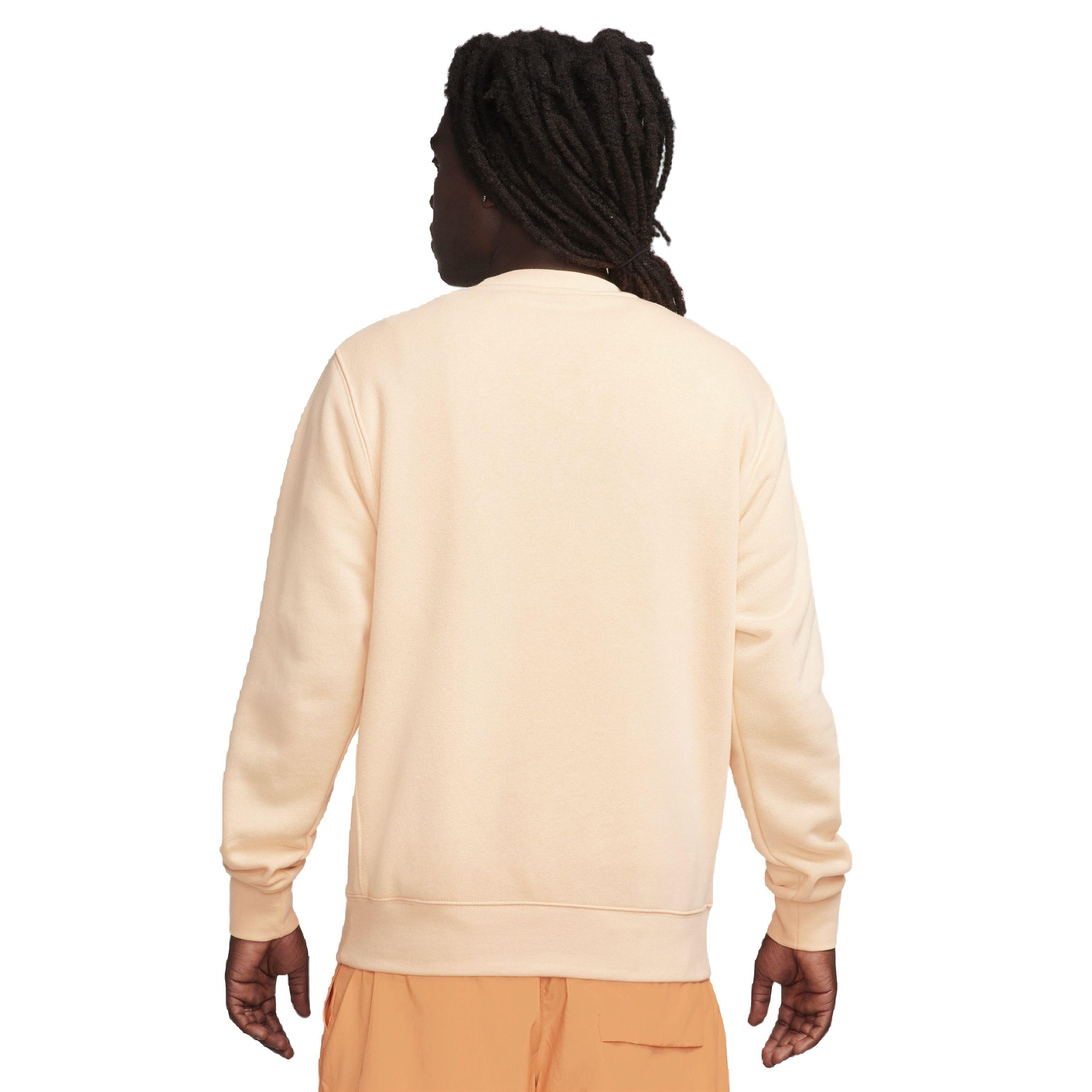 Nike Men's Sportswear Club Fleece BB Crew Sweatshirt - ORANGE Thumbnail View 2