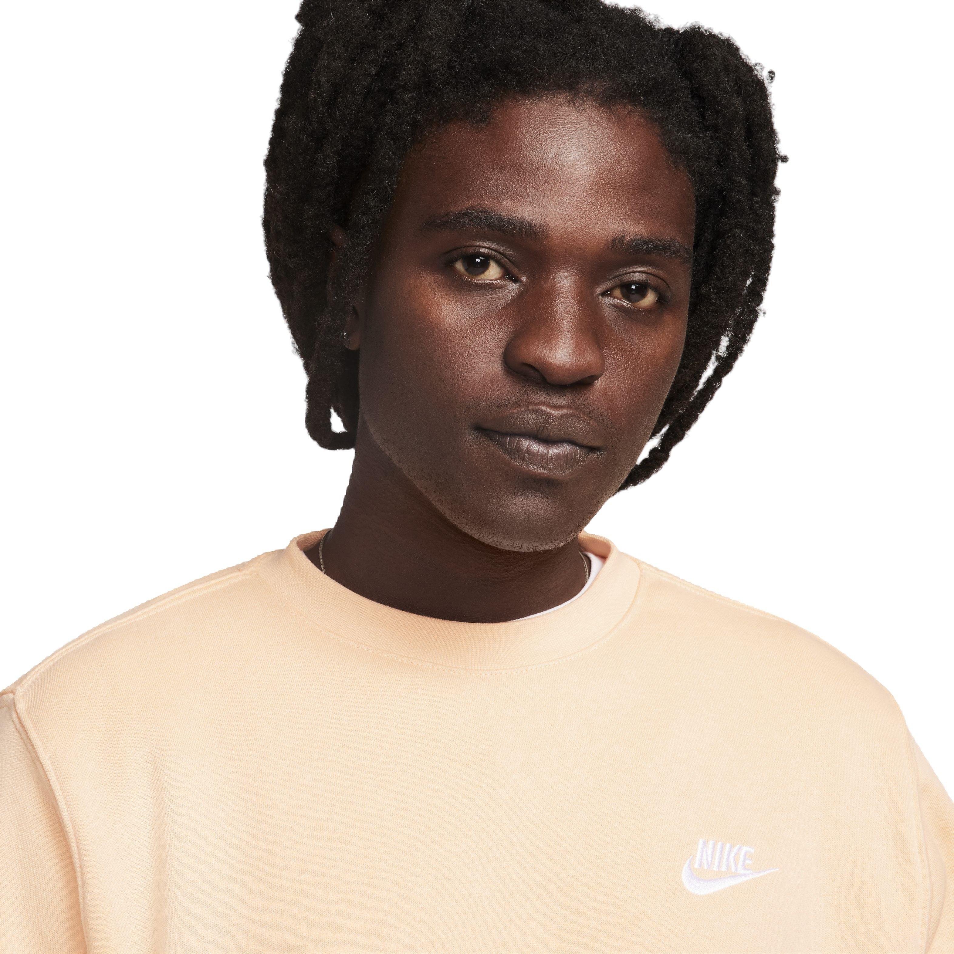 Nike Men's Sportswear Club Fleece BB Crew Sweatshirt - ORANGE Thumbnail View 3