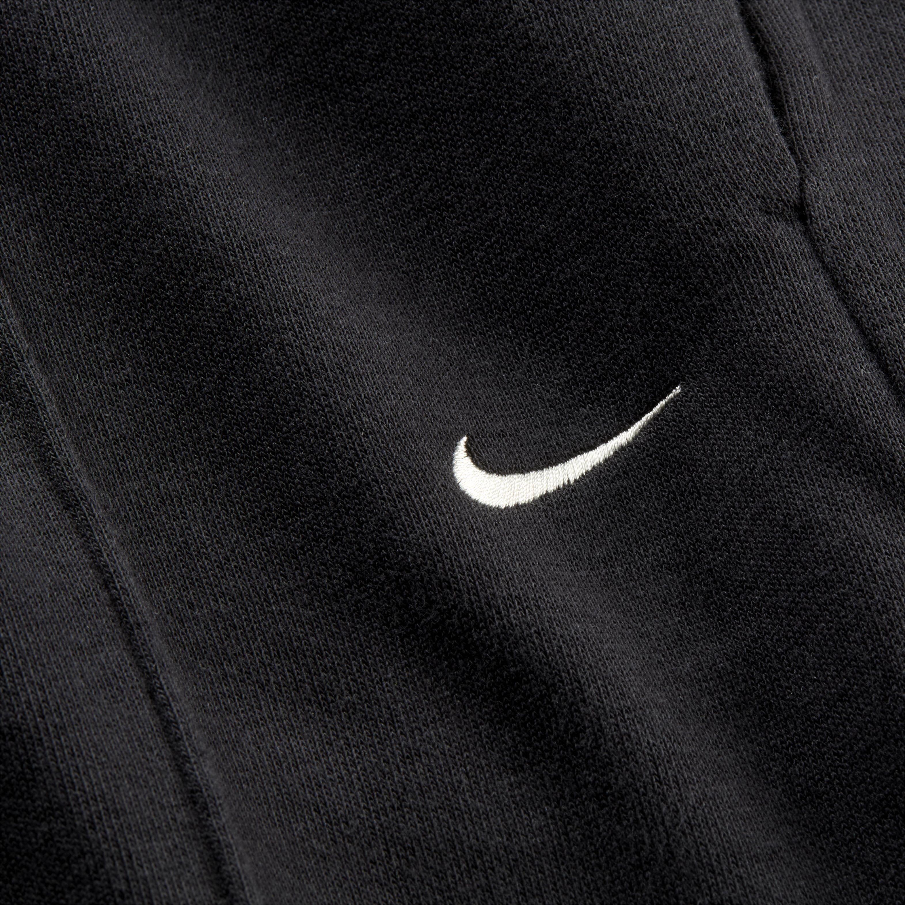 Nike Women's Sportswear Chill Terry Mid-Rise French Terry Open-Hem Sweatpants - BLACK Thumbnail View 6