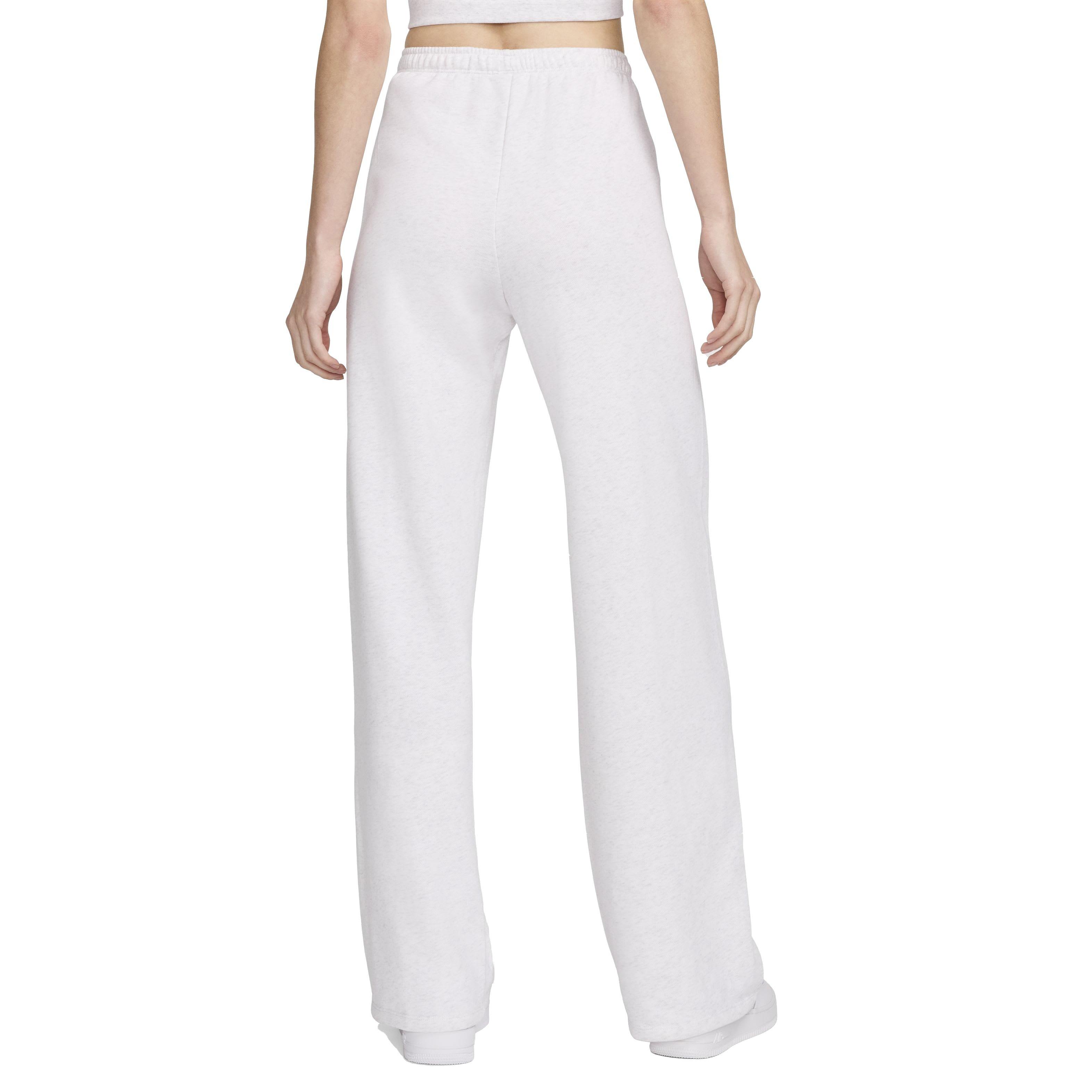 Nike Women's Sportswear Chill Terry Mid-Rise French Terry Open-Hem Sweatpants - WHITE Thumbnail View 2