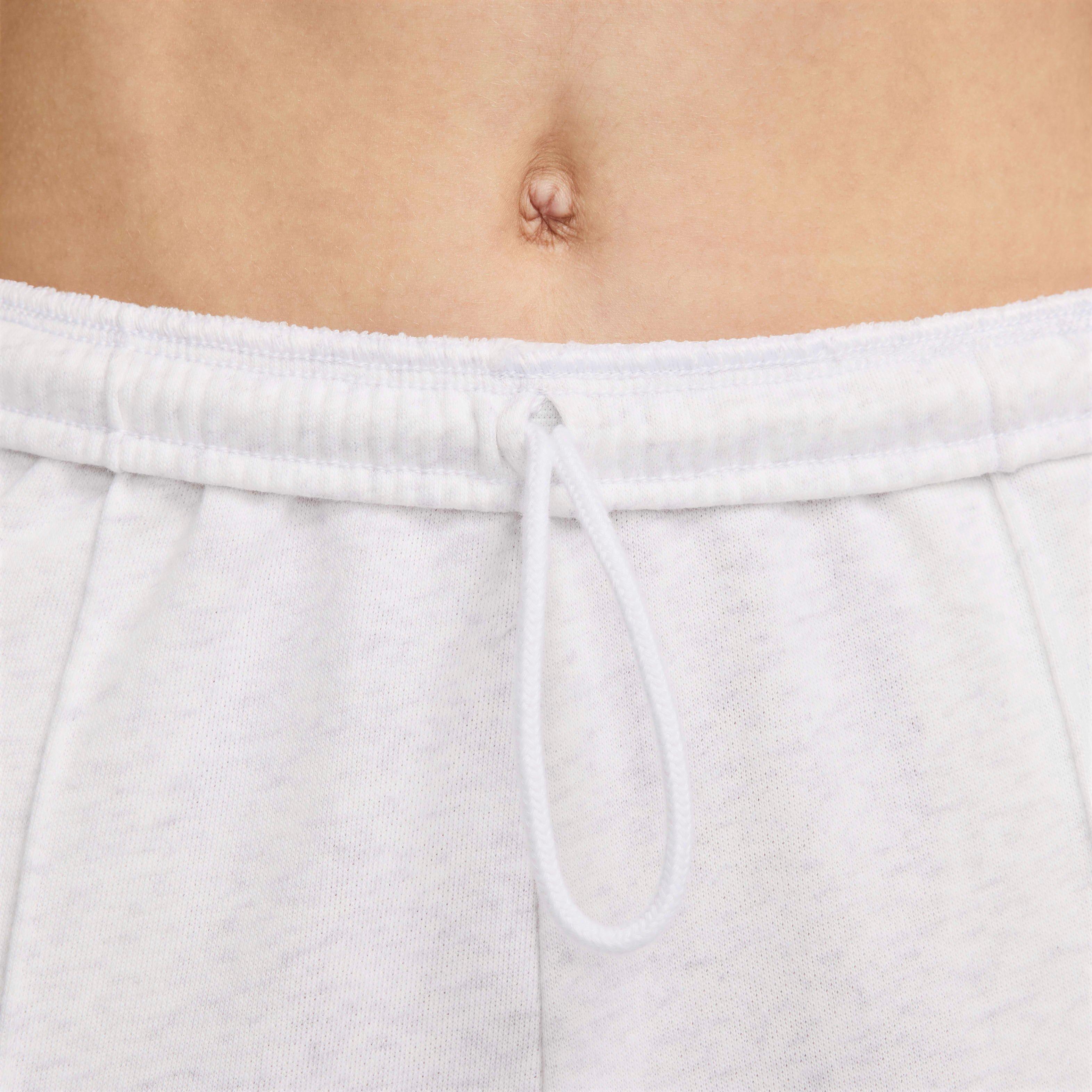 Nike Women's Sportswear Chill Terry Mid-Rise French Terry Open-Hem Sweatpants - WHITE Thumbnail View 3