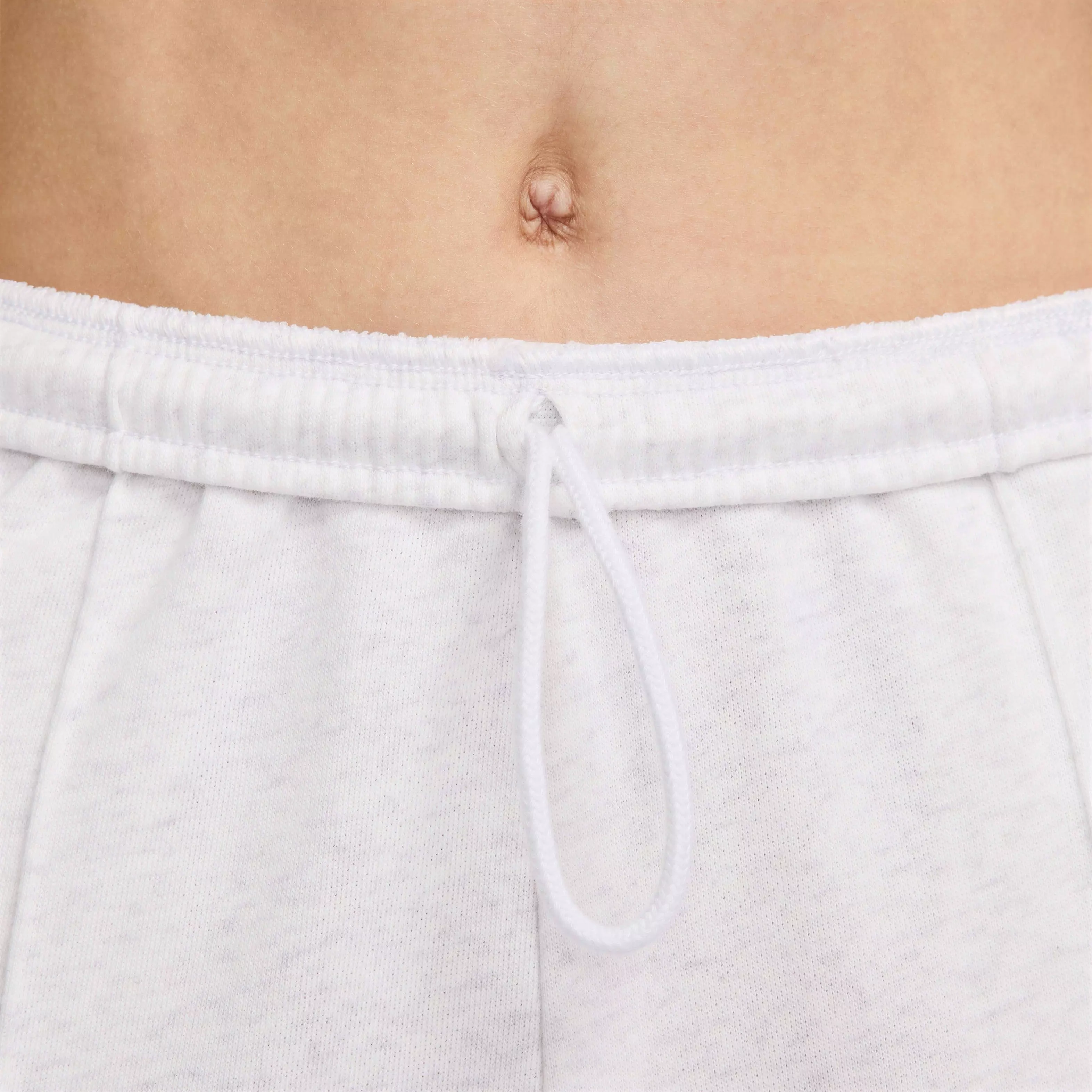 Nike Women's Sportswear Chill Terry Mid-Rise French Terry Open-Hem Sweatpants - WHITE