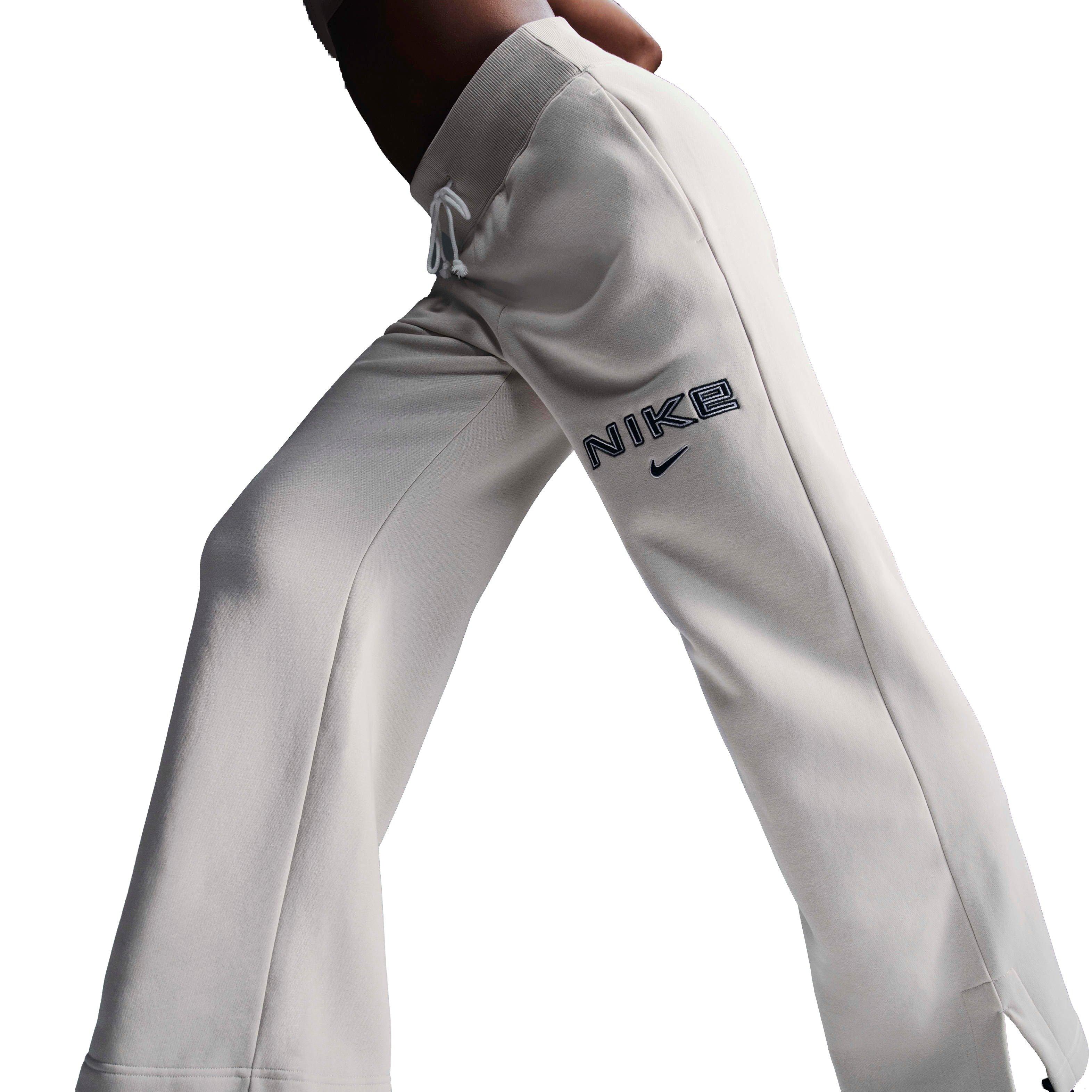 Nike Women's Sportswear Phoenix Fleece High-Rise Wide-Leg Logo Pants