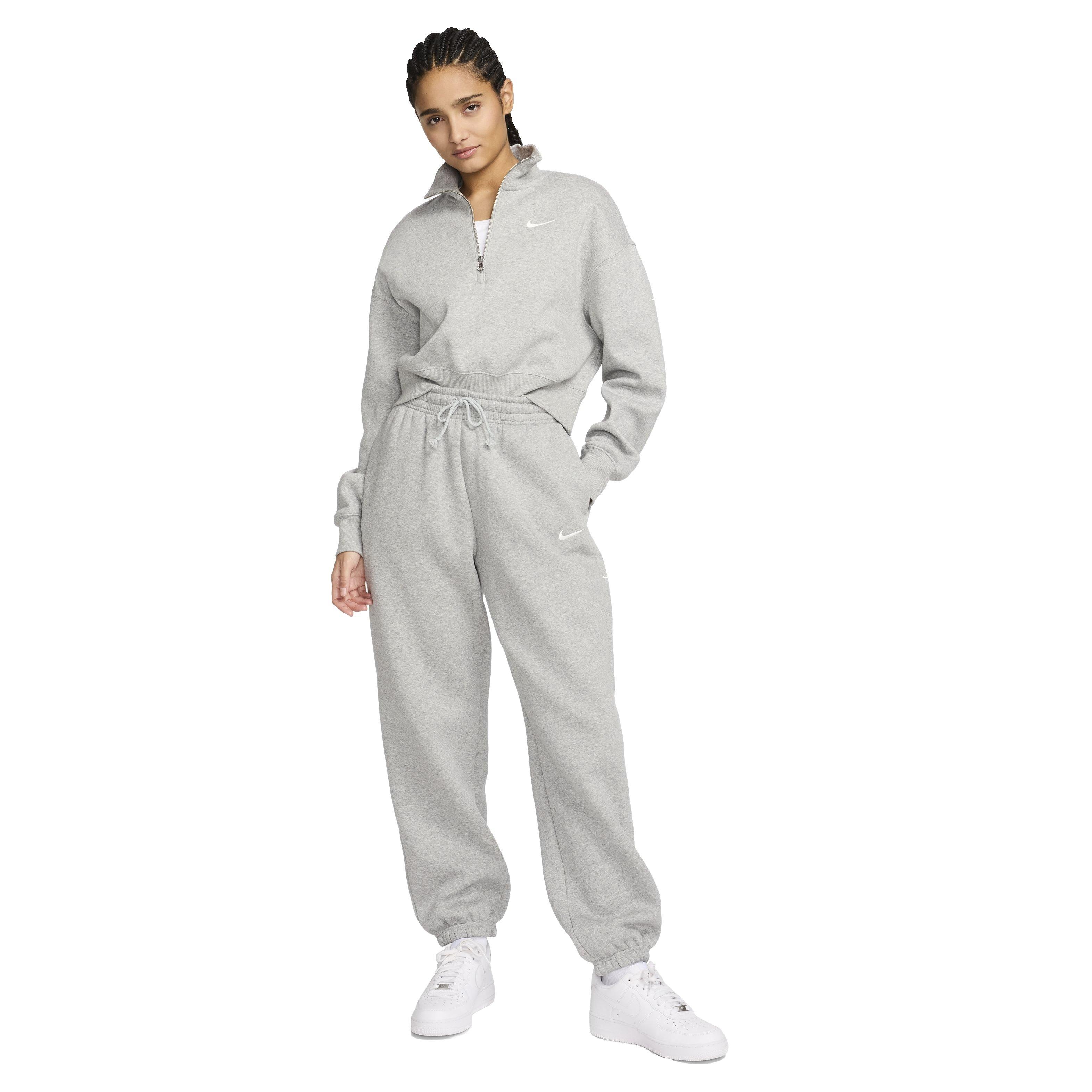 Nike Women's Sportswear Phoenix Fleece High-Waisted Oversized Sweatpants - GREY Thumbnail View 8