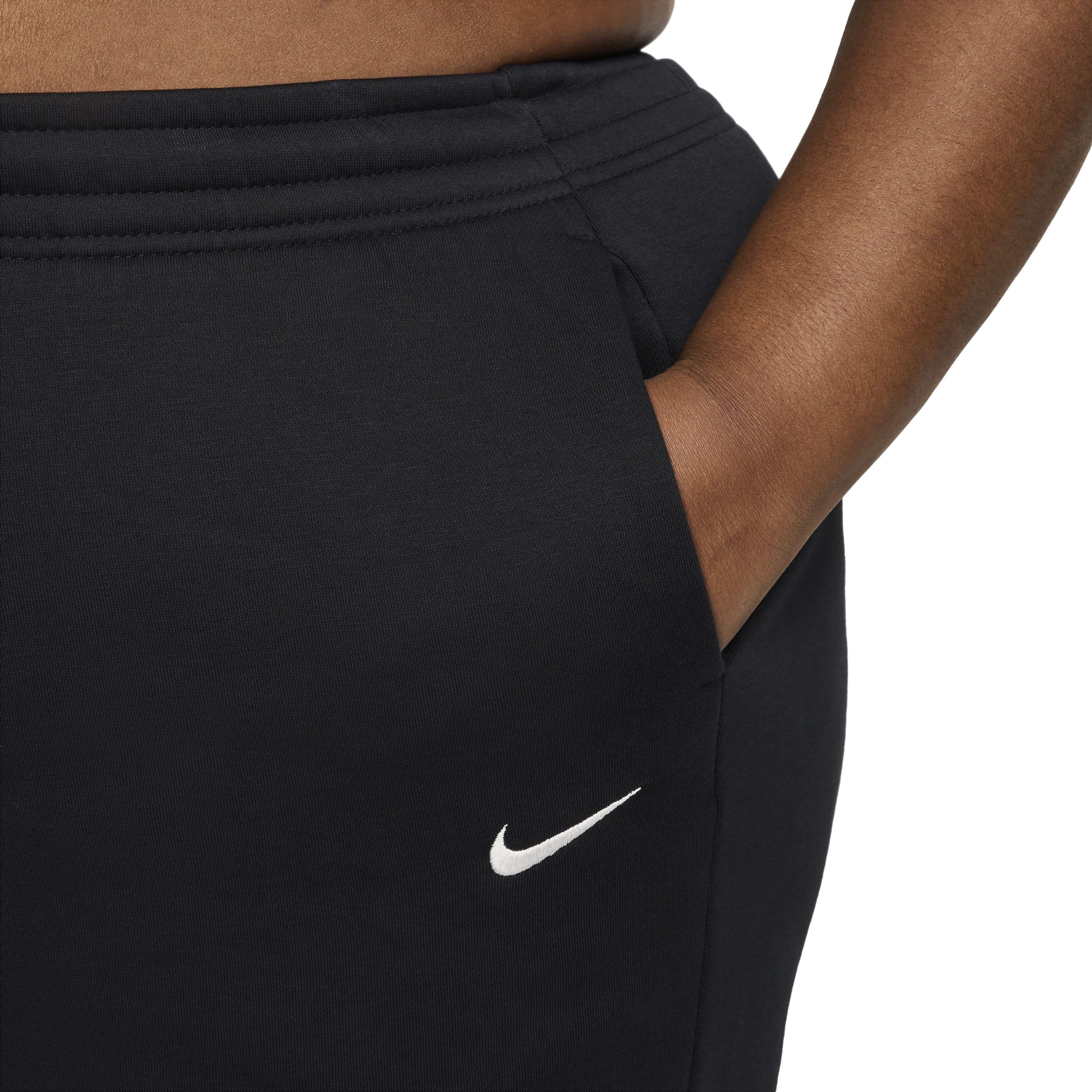 Nike Women's Sportswear Phoenix Fleece Oversized High-Waisted Sweatpants - BLACK Thumbnail View 3