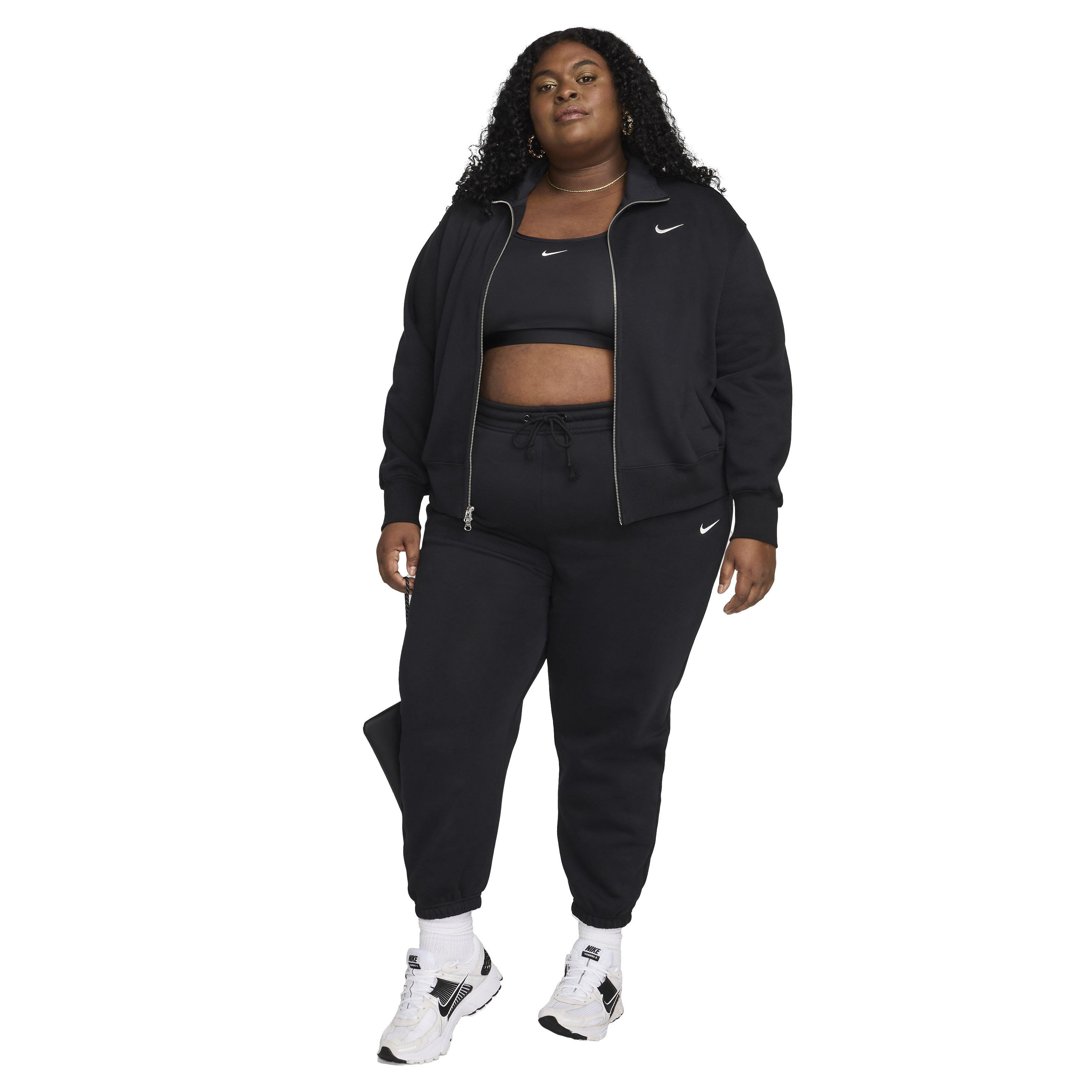 Nike Women's Sportswear Phoenix Fleece Oversized High-Waisted Sweatpants - BLACK Thumbnail View 5