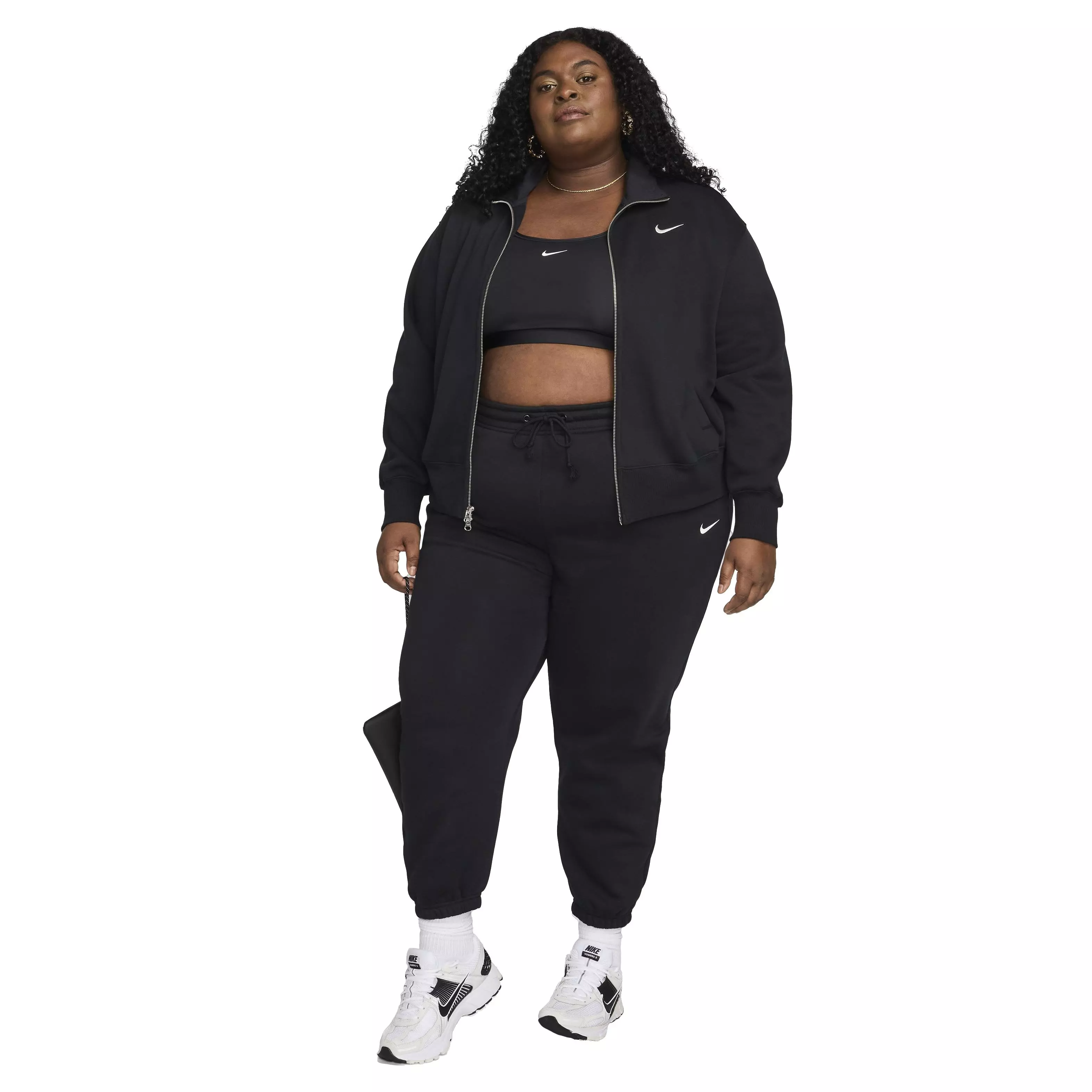 Nike Women's Sportswear Phoenix Fleece Oversized High-Waisted Sweatpants - BLACK