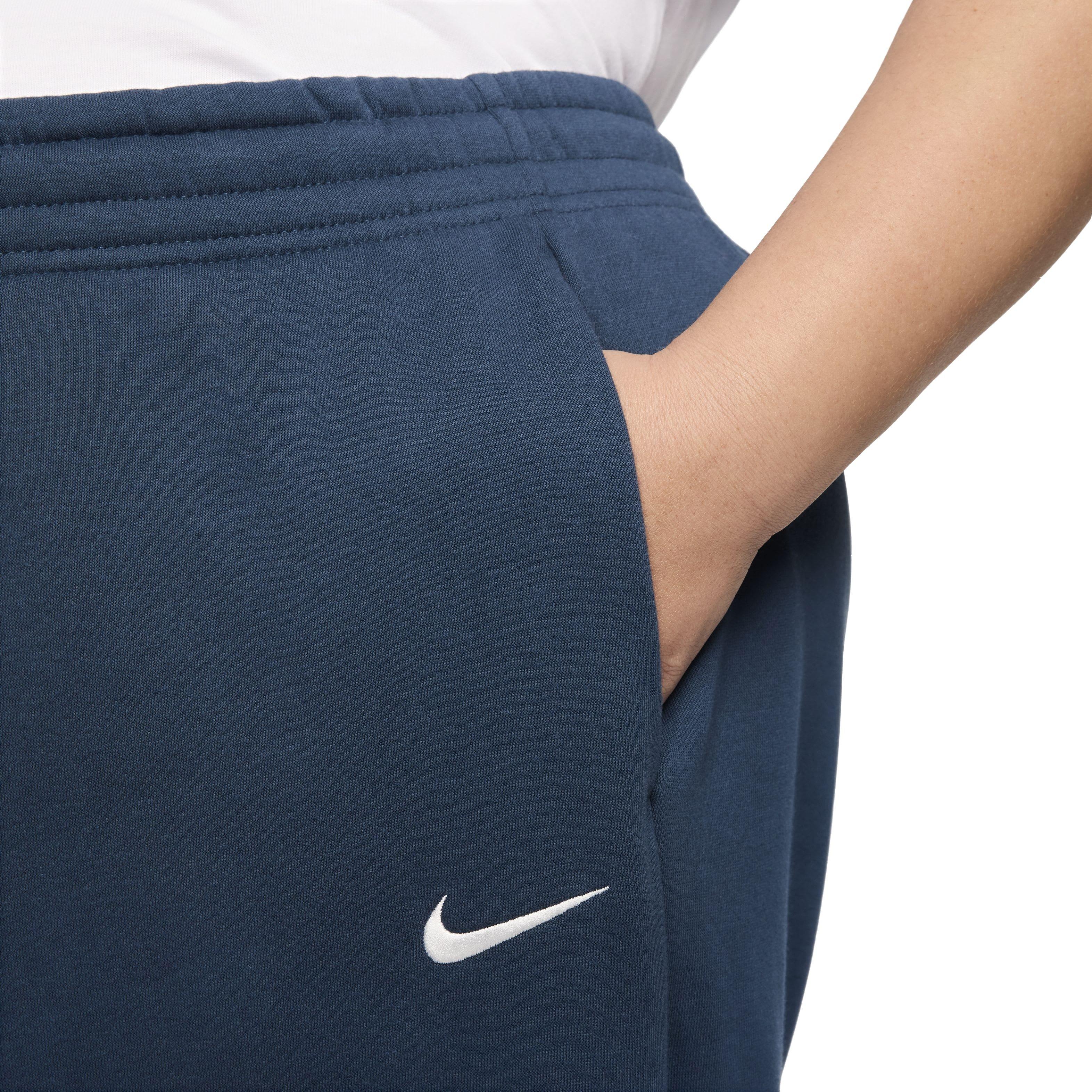 Nike Women's Sportswear Phoenix Fleece Oversized High-Waisted Sweatpants - BLUE Thumbnail View 4