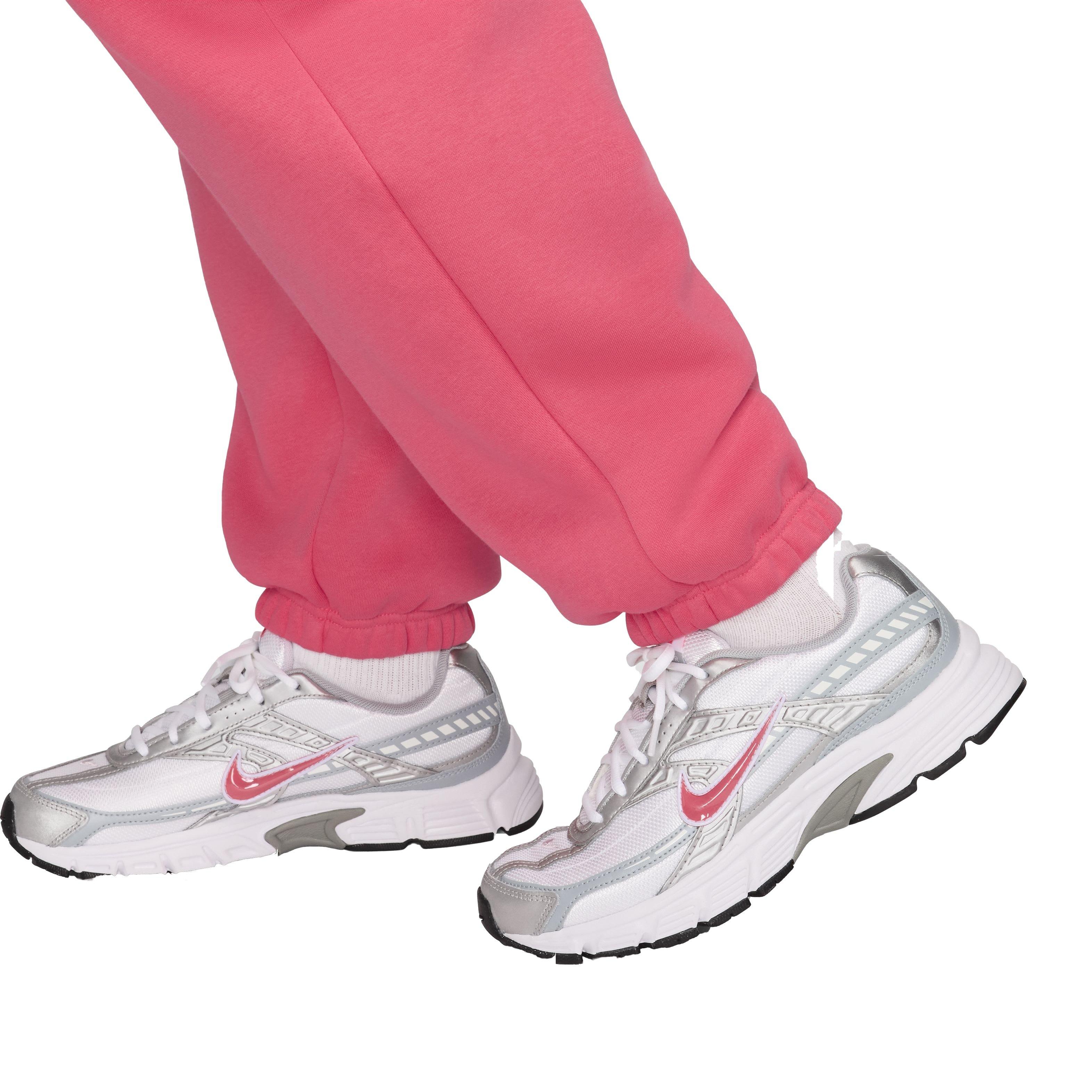 Nike Women's Sportswear Phoenix Fleece Oversized High-Waisted Sweatpants - PINK Thumbnail View 6