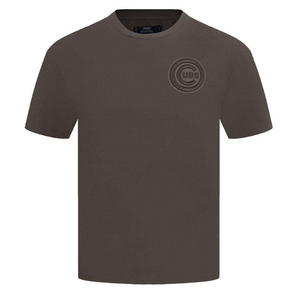Pro Standard Men's MLB Chicago Cubs Neutral Drop Shoulder Top - DK BROWN Thumbnail View 1