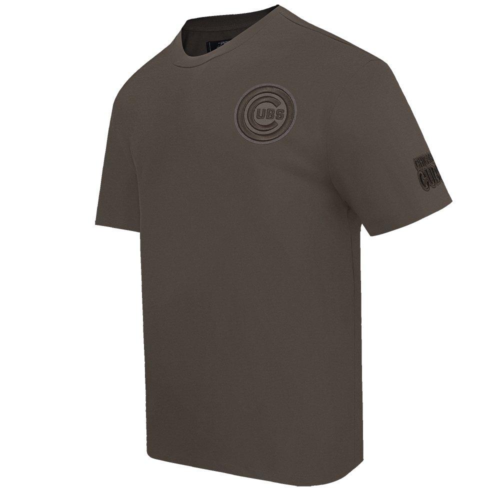 Pro Standard Men's MLB Chicago Cubs Neutral Drop Shoulder Top - DK BROWN Thumbnail View 3