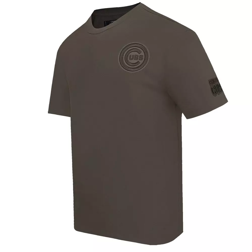 Pro Standard Men's MLB Chicago Cubs Neutral Drop Shoulder Top - DK BROWN