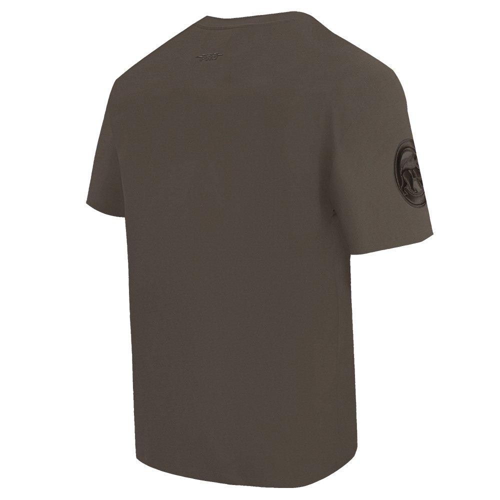 Pro Standard Men's MLB Chicago Cubs Neutral Drop Shoulder Top - DK BROWN Thumbnail View 4