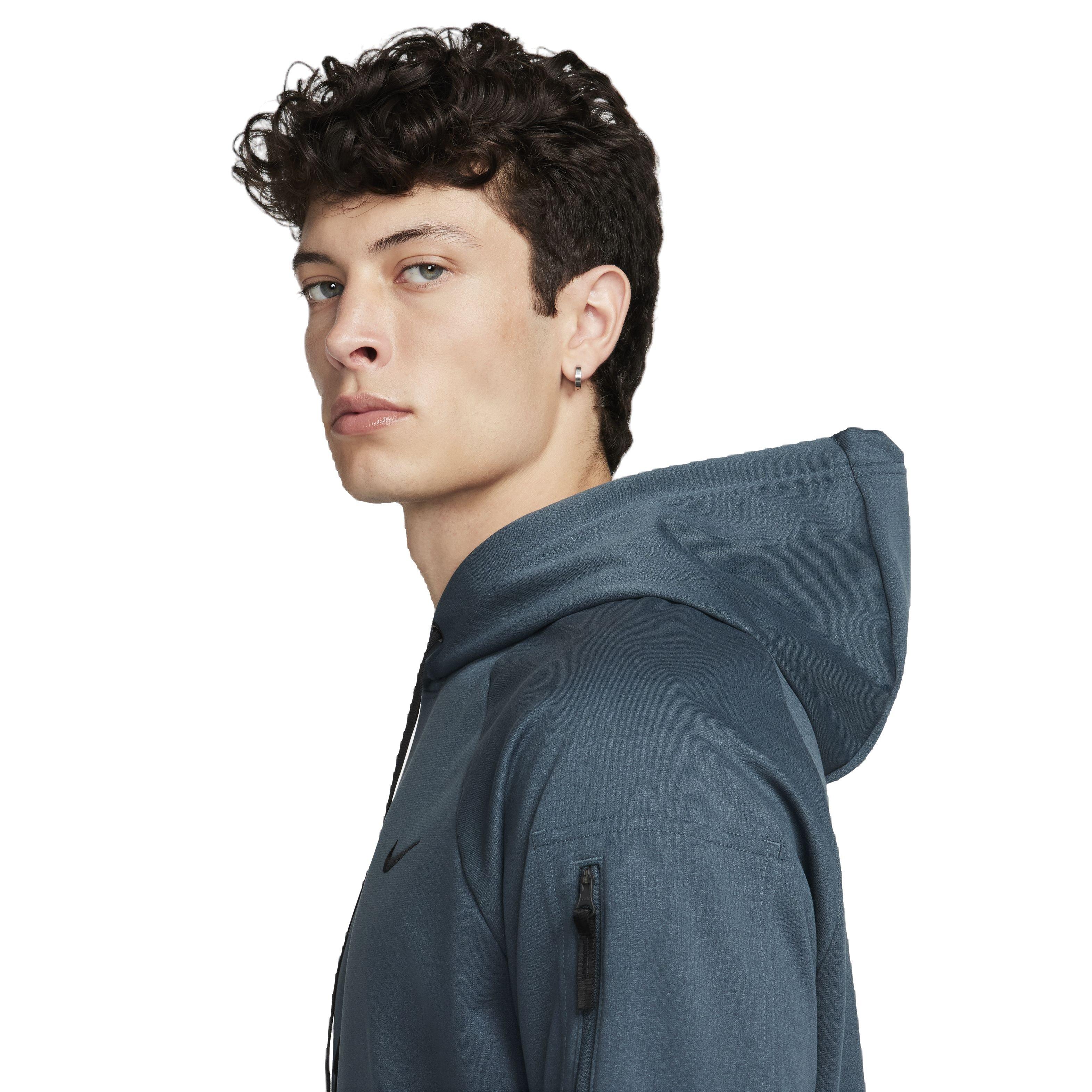 Nike Men's Therma-FIT Hooded Fitness Pullover - DK TEAL Thumbnail View 7