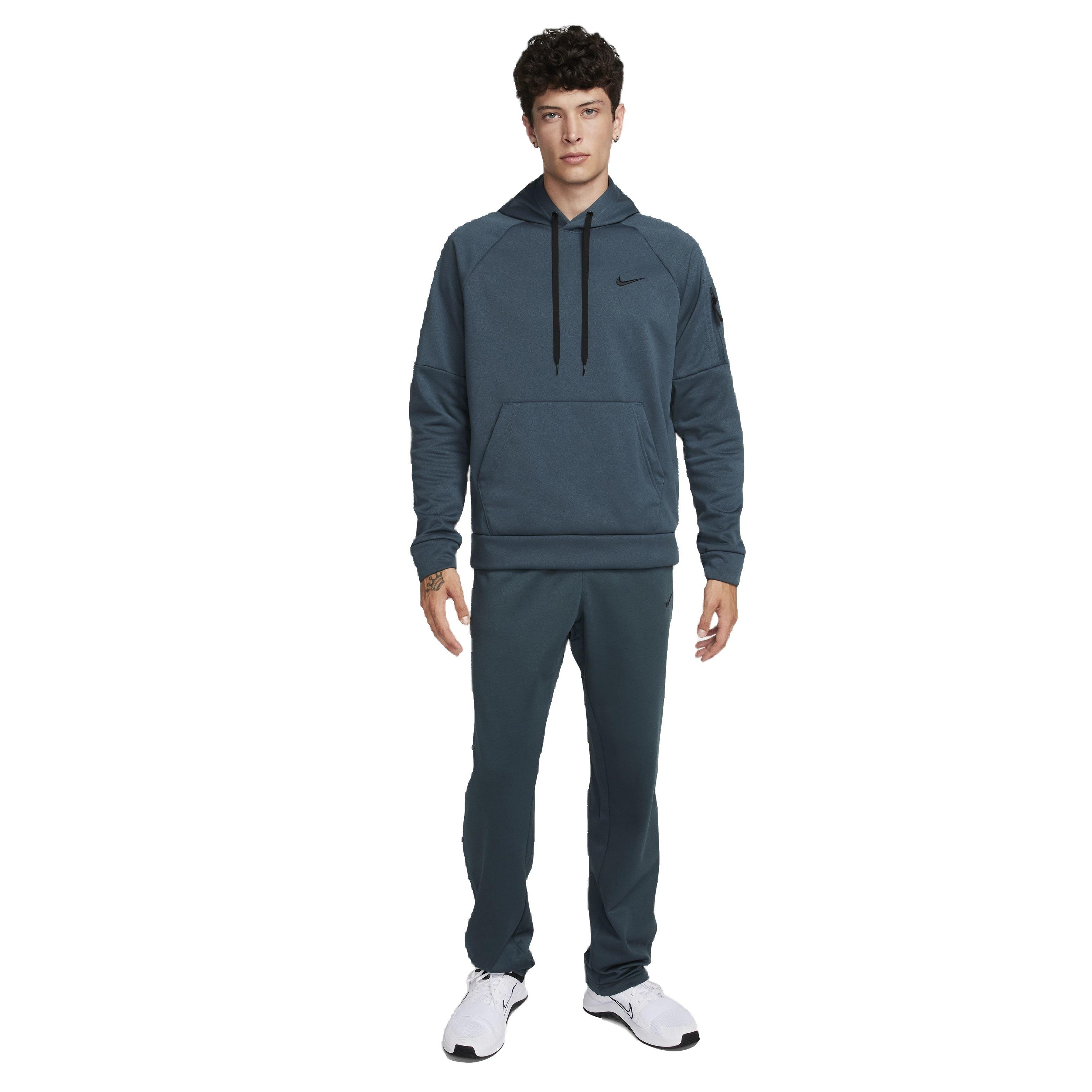 Nike Men's Therma-FIT Hooded Fitness Pullover - DK TEAL Thumbnail View 8