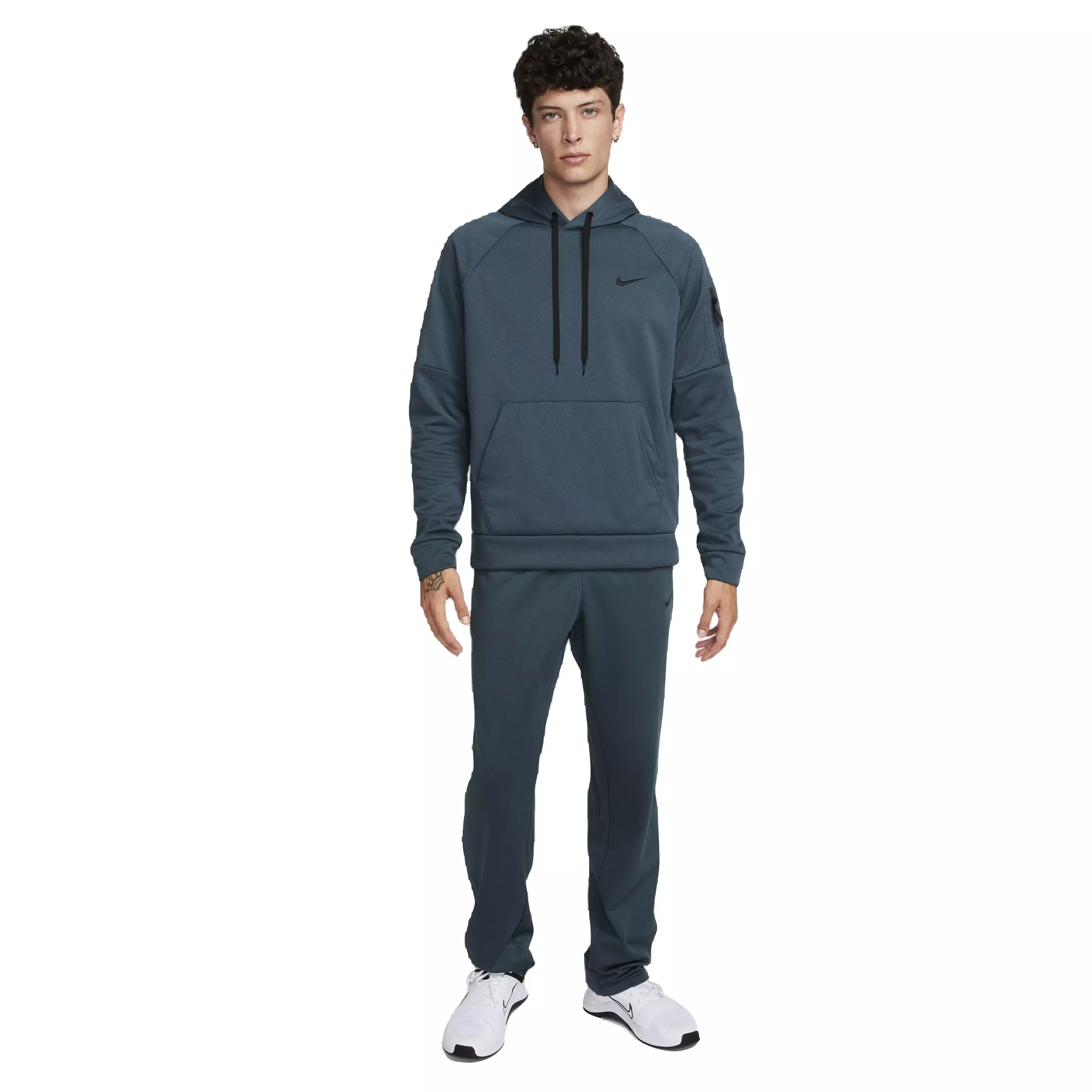Nike Men's Therma-FIT Hooded Fitness Pullover - DK TEAL