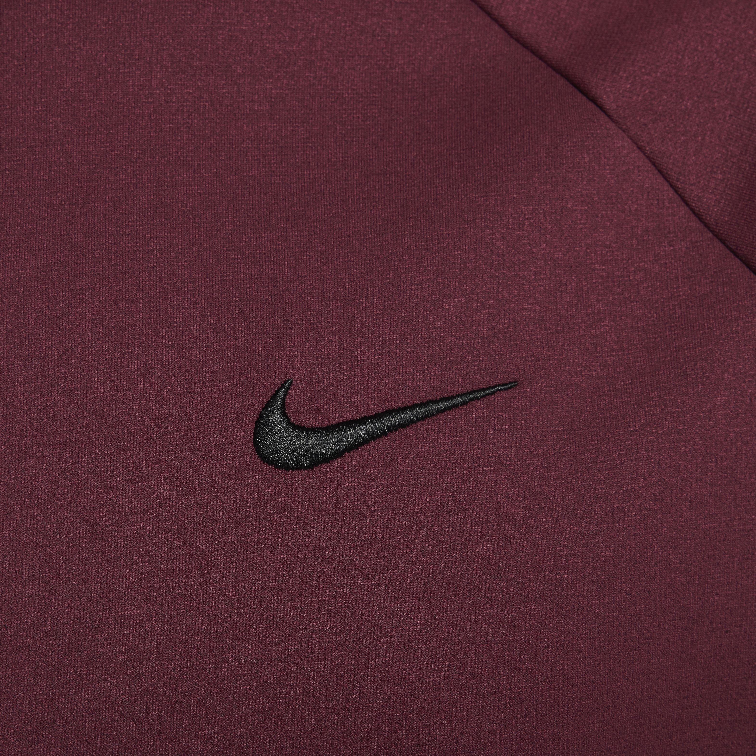 Nike Men's Therma-FIT Hooded Fitness Pullover - MAROON Thumbnail View 4