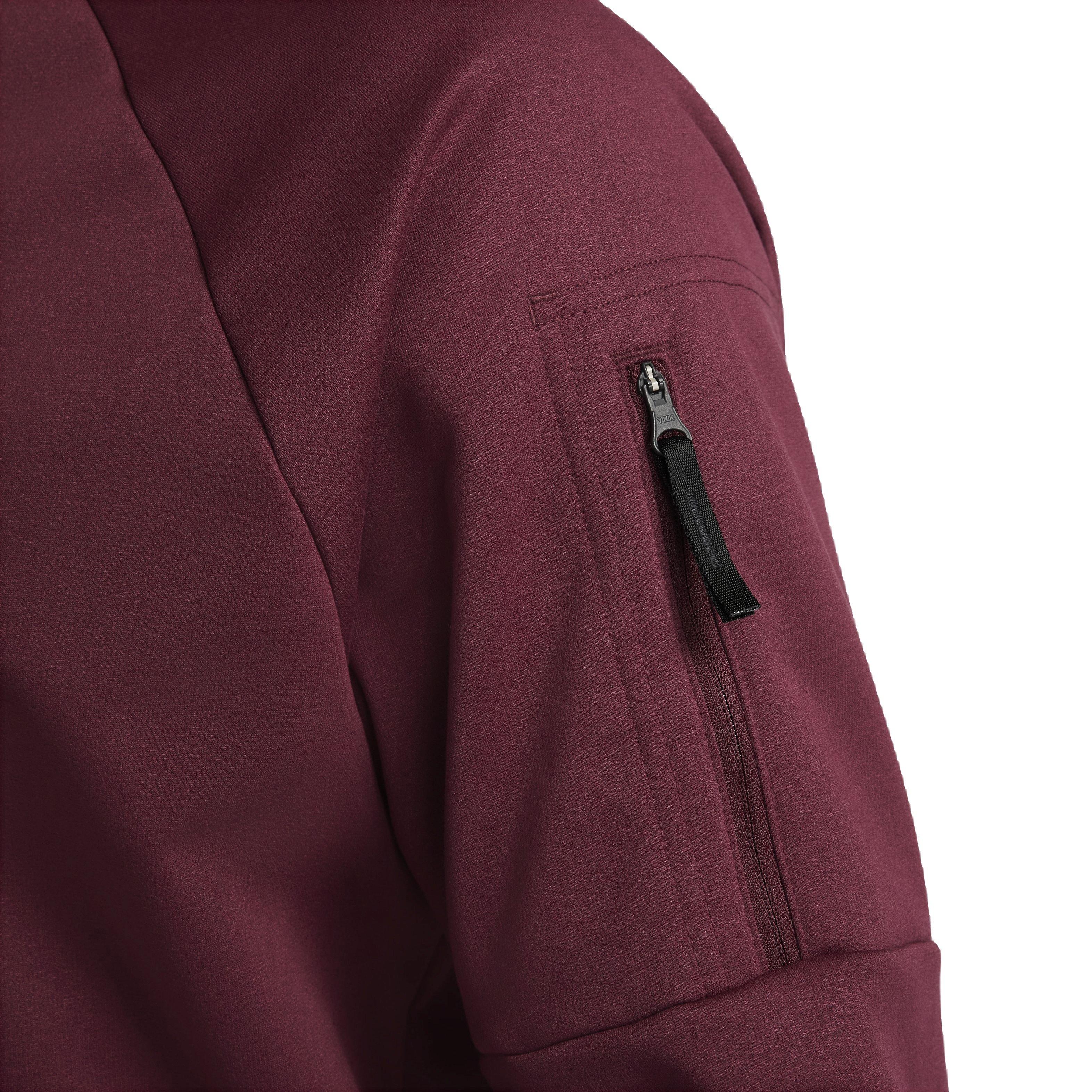 Nike Men's Therma-FIT Hooded Fitness Pullover - MAROON Thumbnail View 5