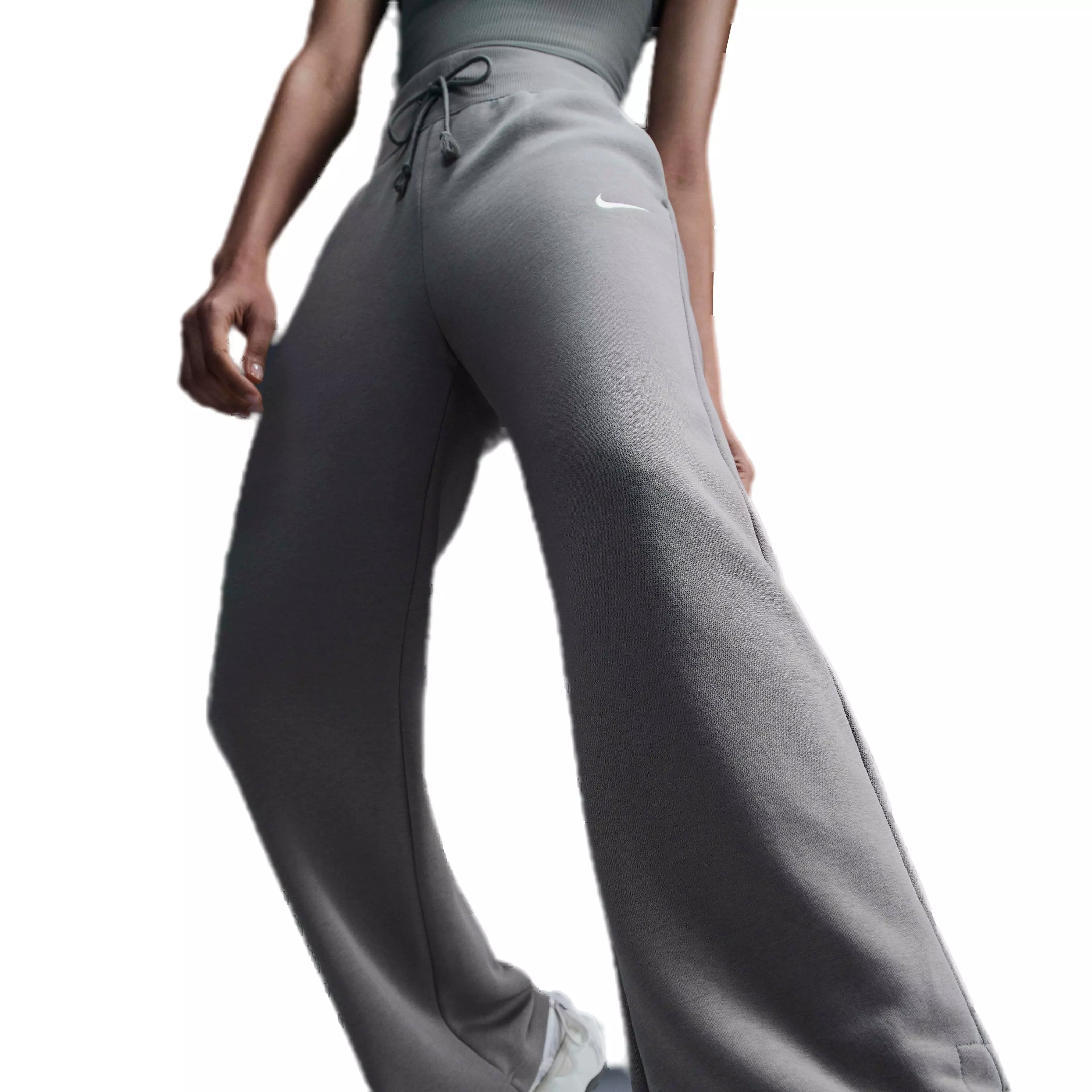 Nike Women's Sportswear Phoenix Fleece High-Waisted Wide-Leg Sweatpants - LT ARMY GREEN