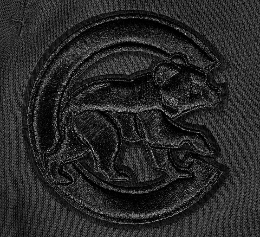 Pro Standard Men's MLB Chicago Cubs Neutral Fleece Short - BLACK Thumbnail View 5