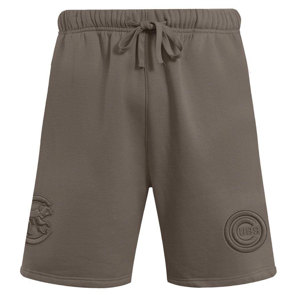 Pro Standard Men's MLB Chicago Cubs Neutral Fleece Short - DK BROWN Thumbnail View 1