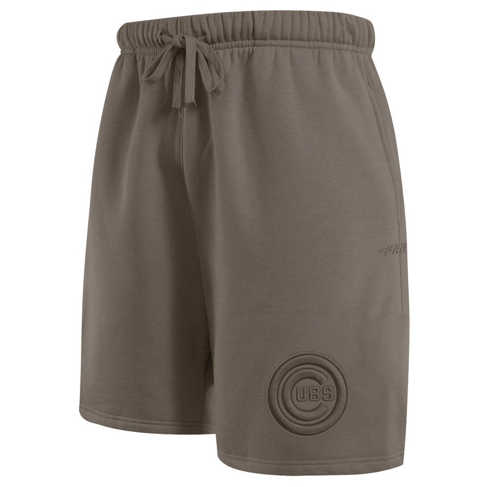 Pro Standard Men's MLB Chicago Cubs Neutral Fleece Short - DK BROWN Thumbnail View 3