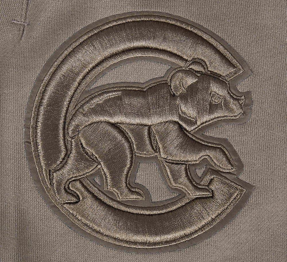 Pro Standard Men's MLB Chicago Cubs Neutral Fleece Short - DK BROWN Thumbnail View 5