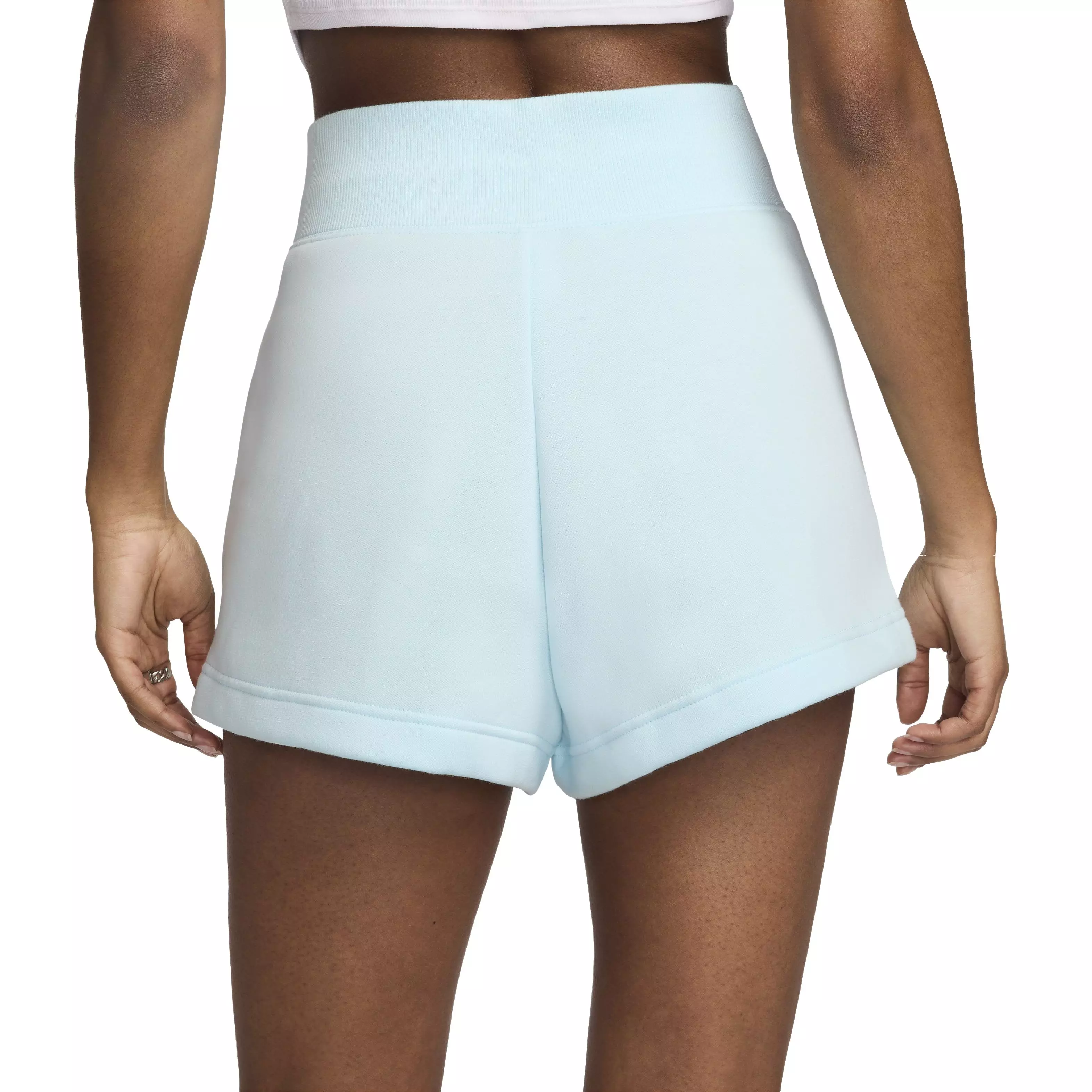 Nike Women's Sportswear Phoenix Fleece High-Waisted Loose Shorts - BLUE